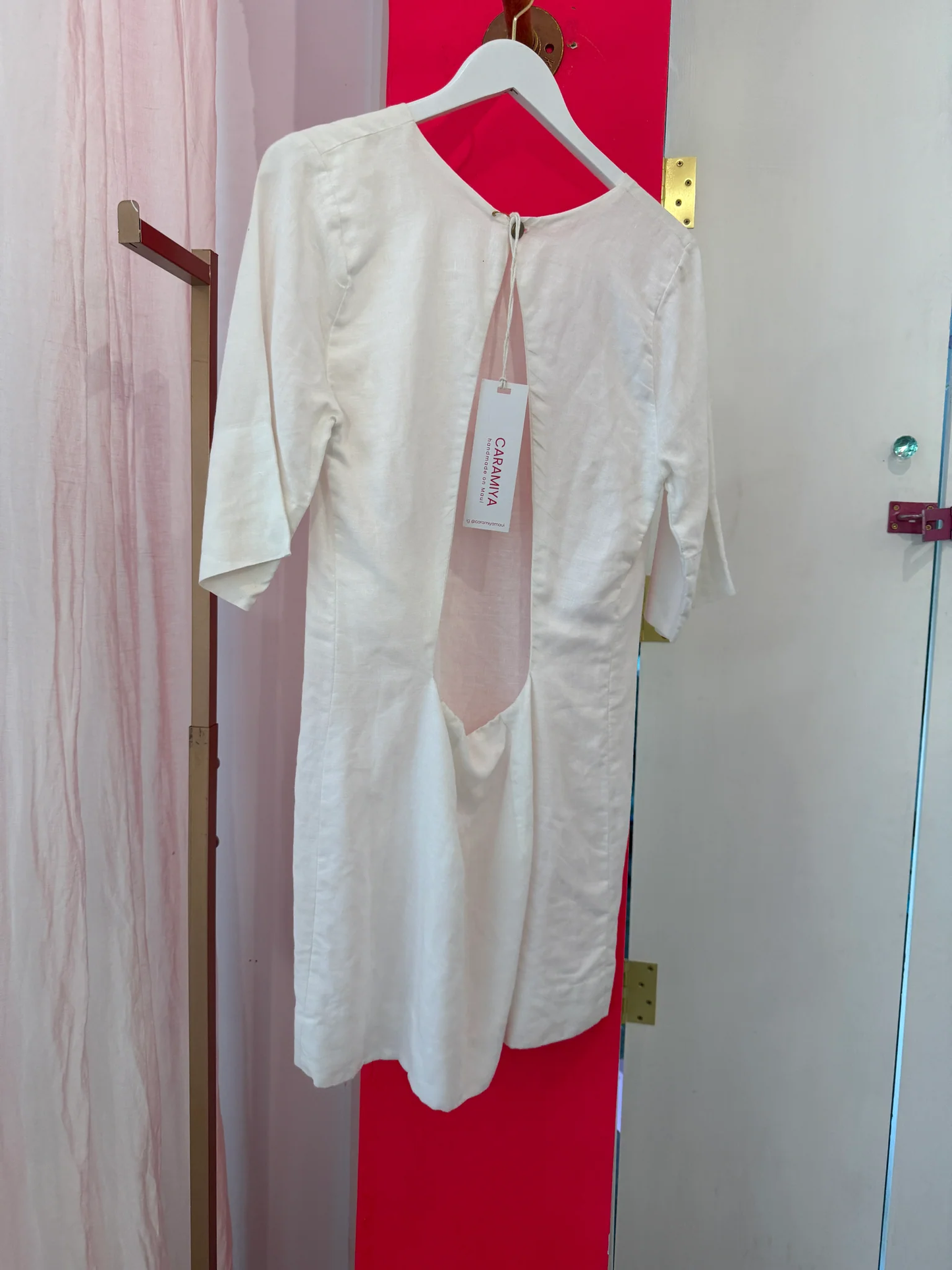 Handmade White Linen Dress