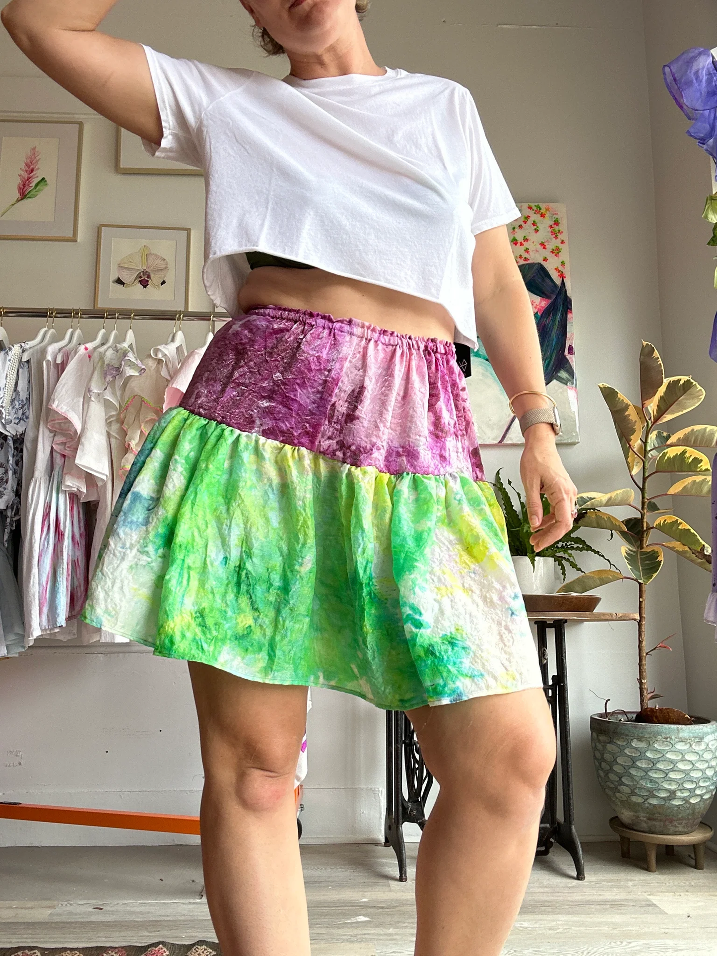 Tie-Dye Cupro Skirt