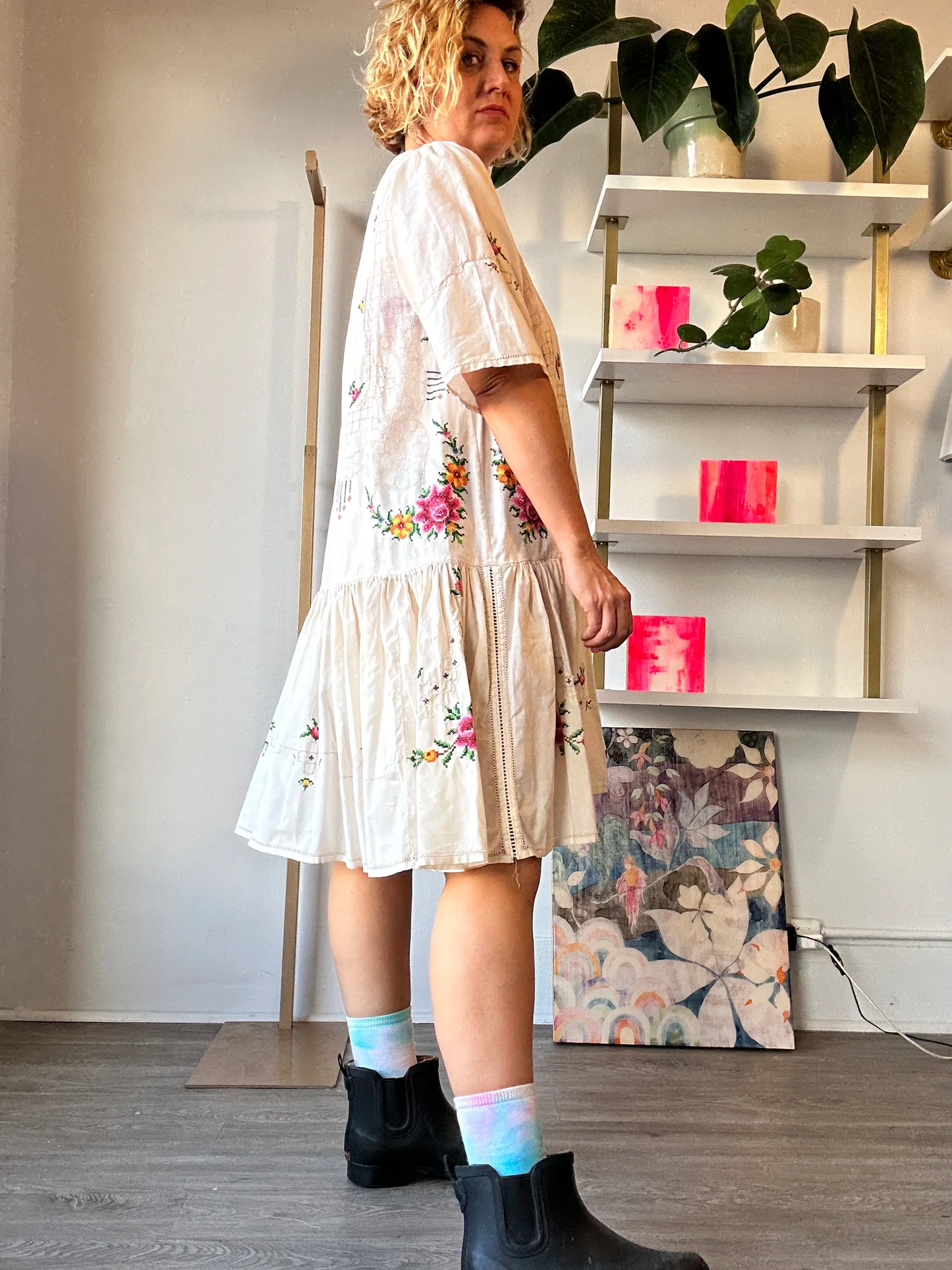 Cross Stitch Tablecloth Dress