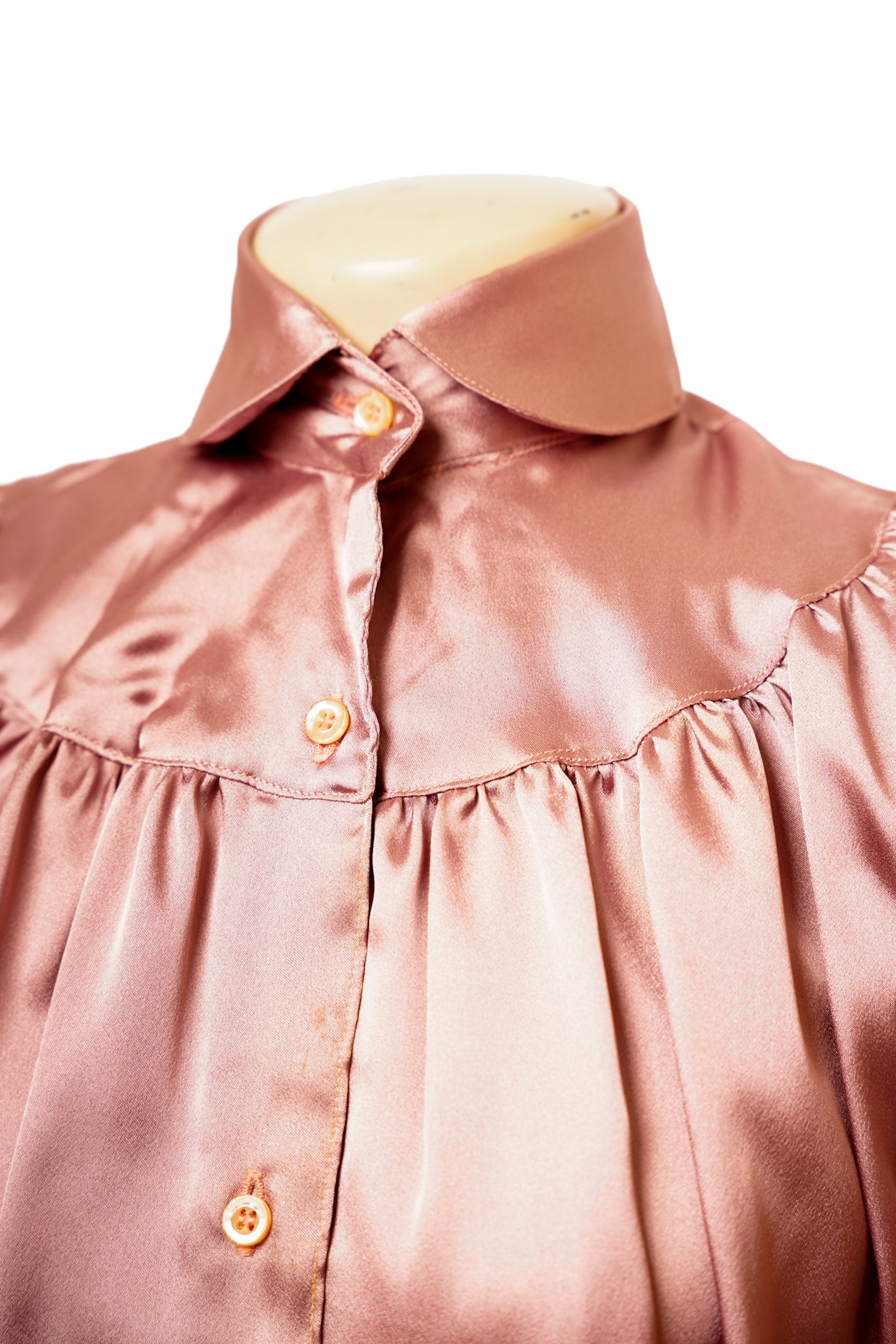 Vintage Satin Mauve Blouse