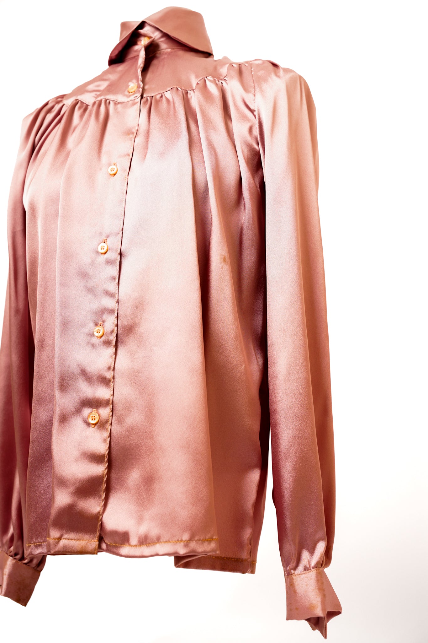 Vintage Satin Mauve Blouse