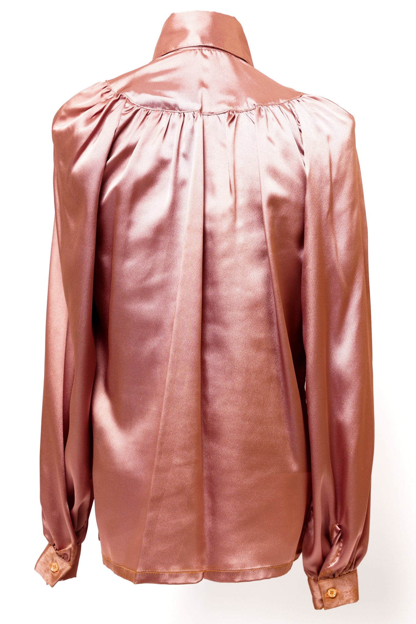 Vintage Satin Mauve Blouse