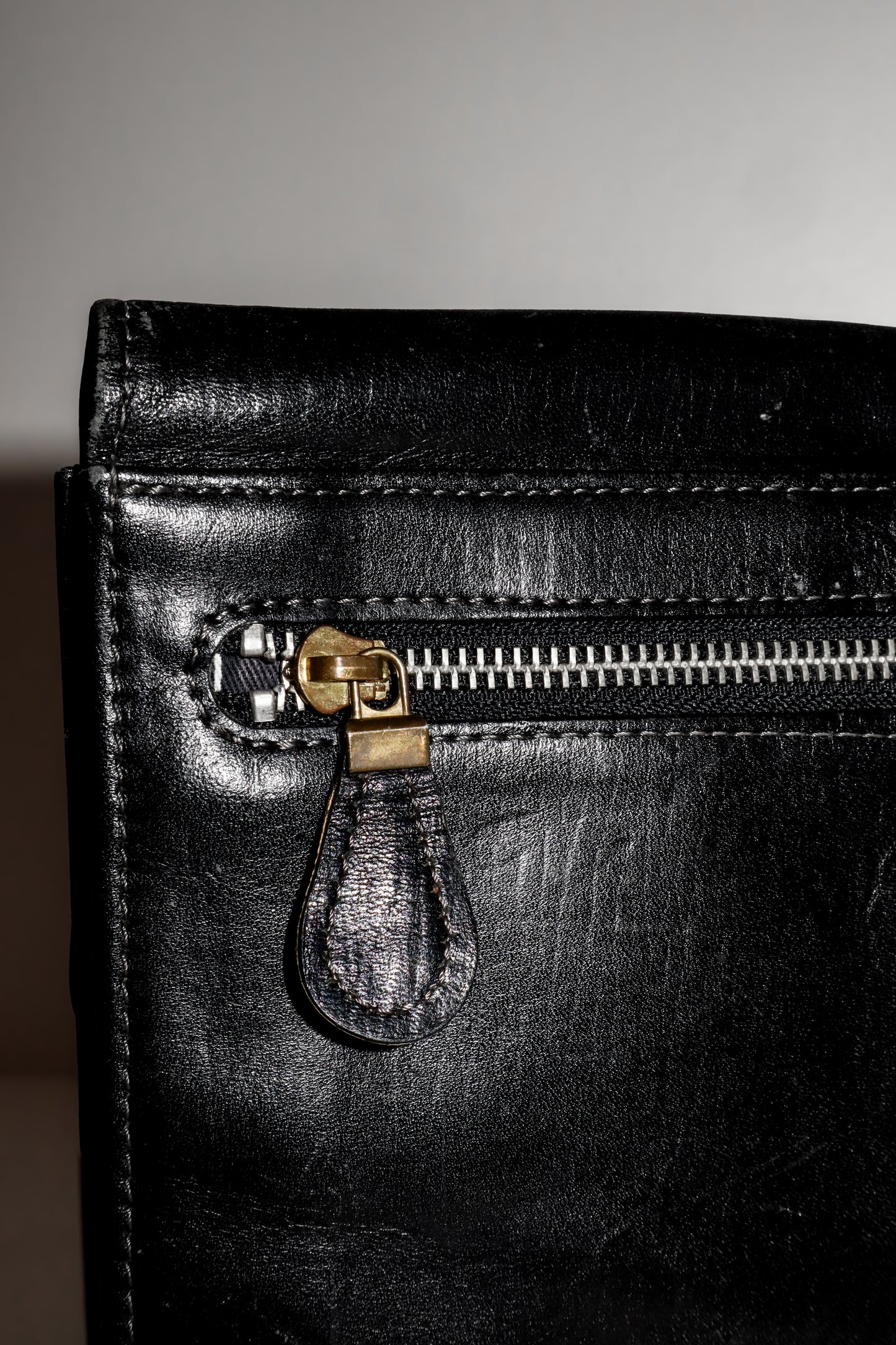 1990's Moschino Black Leather Clutch