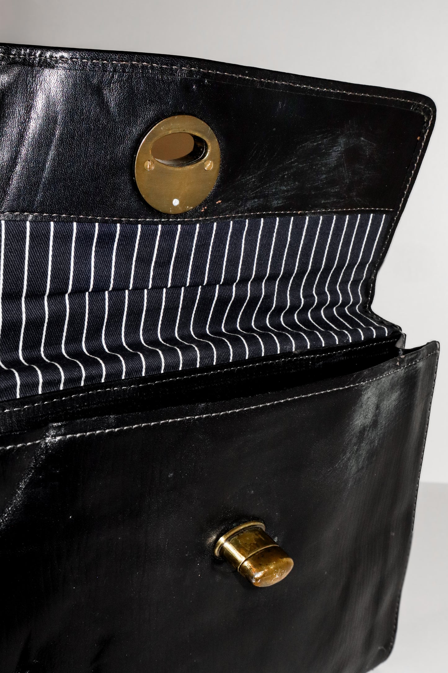 1990's Moschino Black Leather Clutch