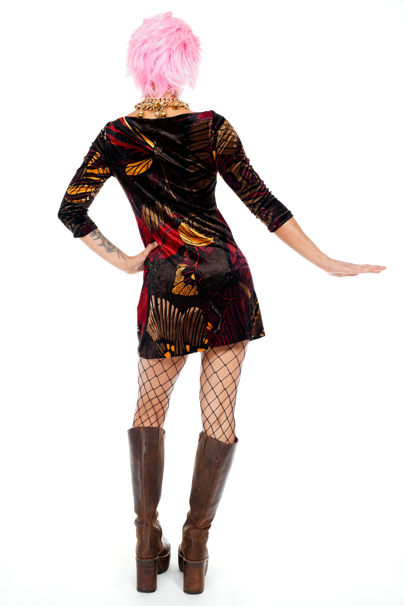 1990's Betsey Johnson Butterfly Print Mini Dress