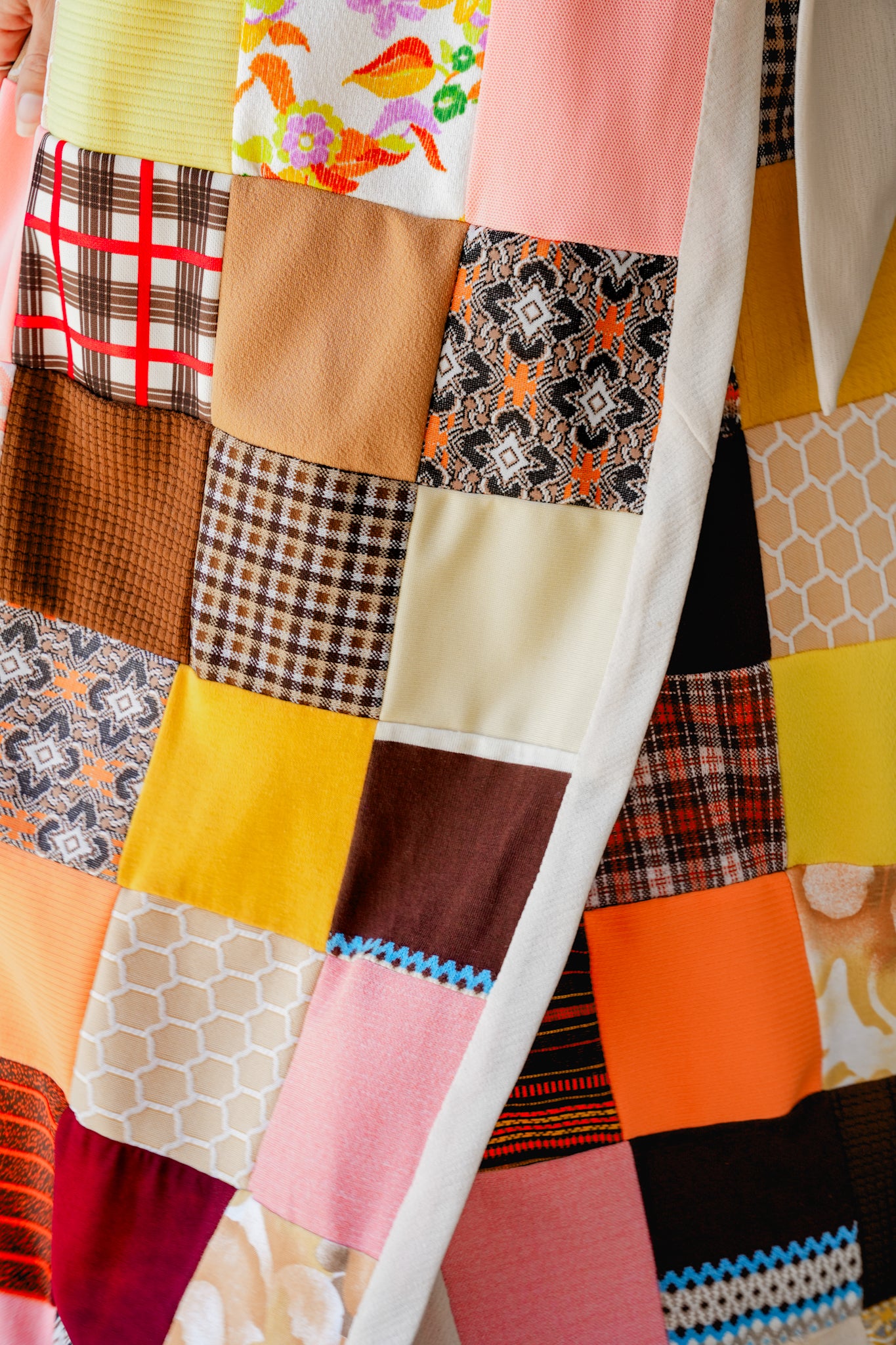 1970's Patchwork Quilted Wrap Skirt