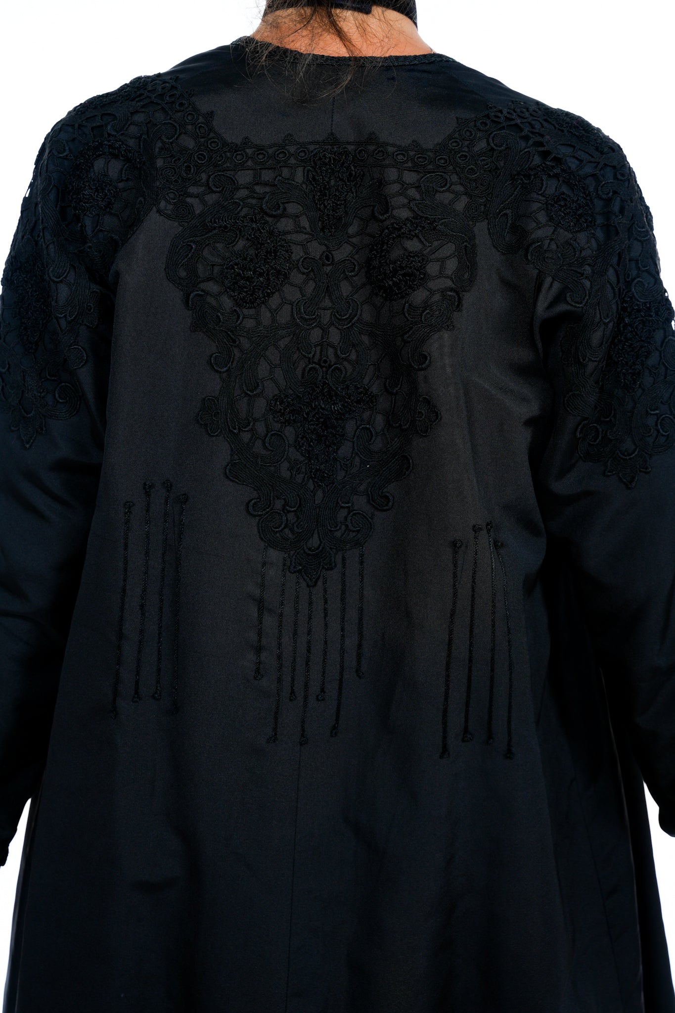 1930's Black Embroidered Kimono Jacket