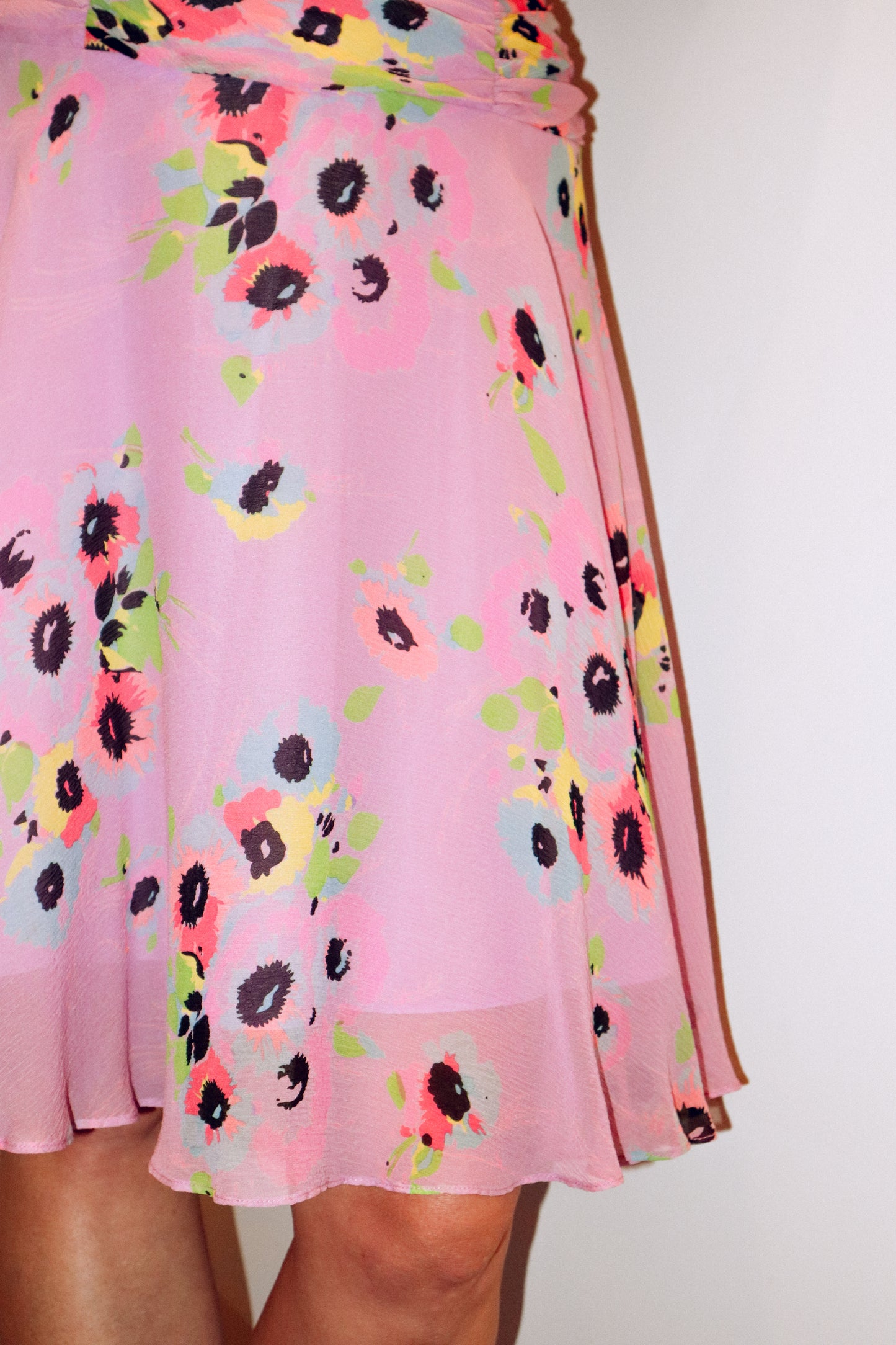 1990's Betsey Johnson Lilac Floral Print Dress