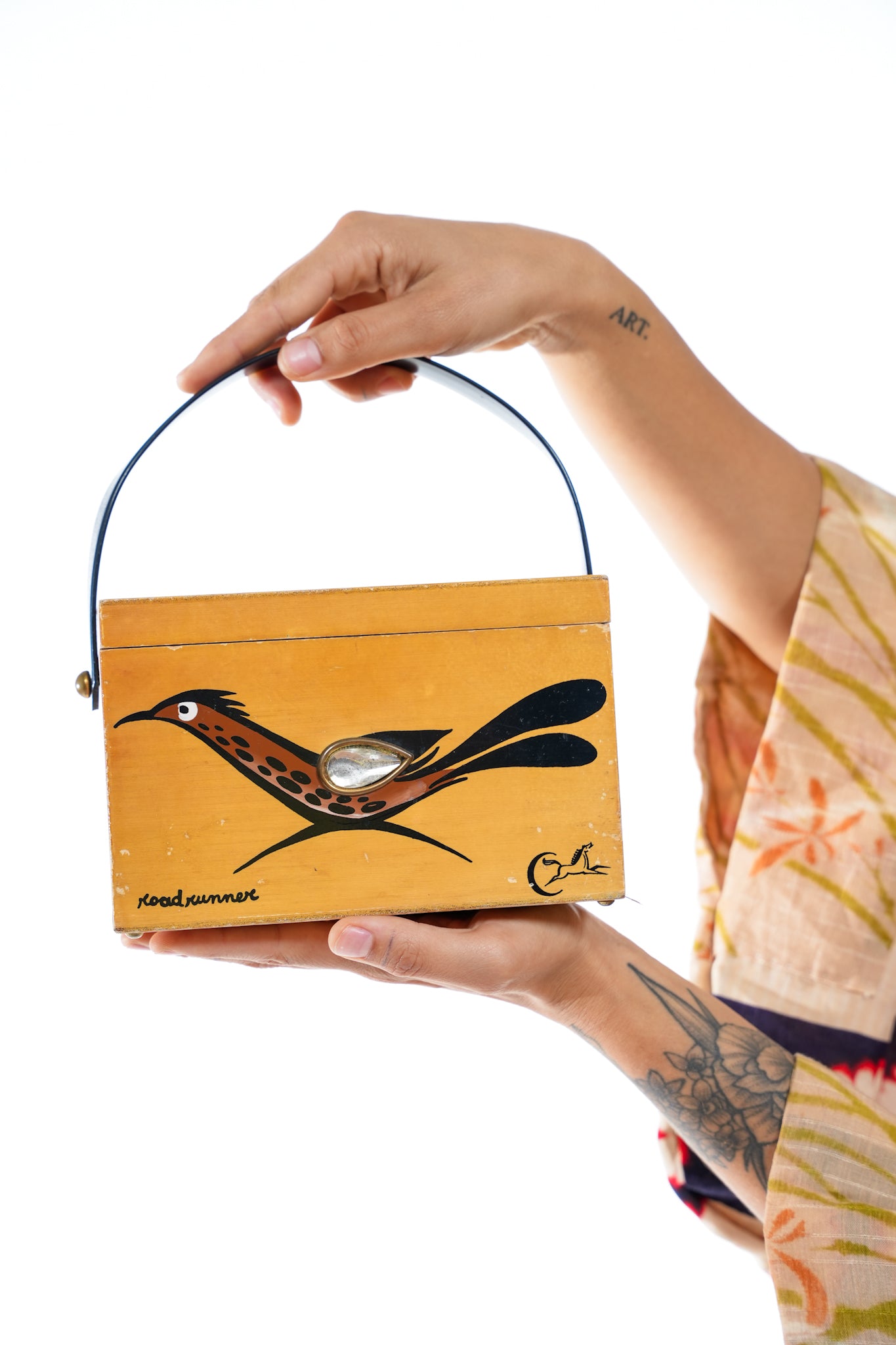 Vintage Collins of Texas Road Runner Box Purse