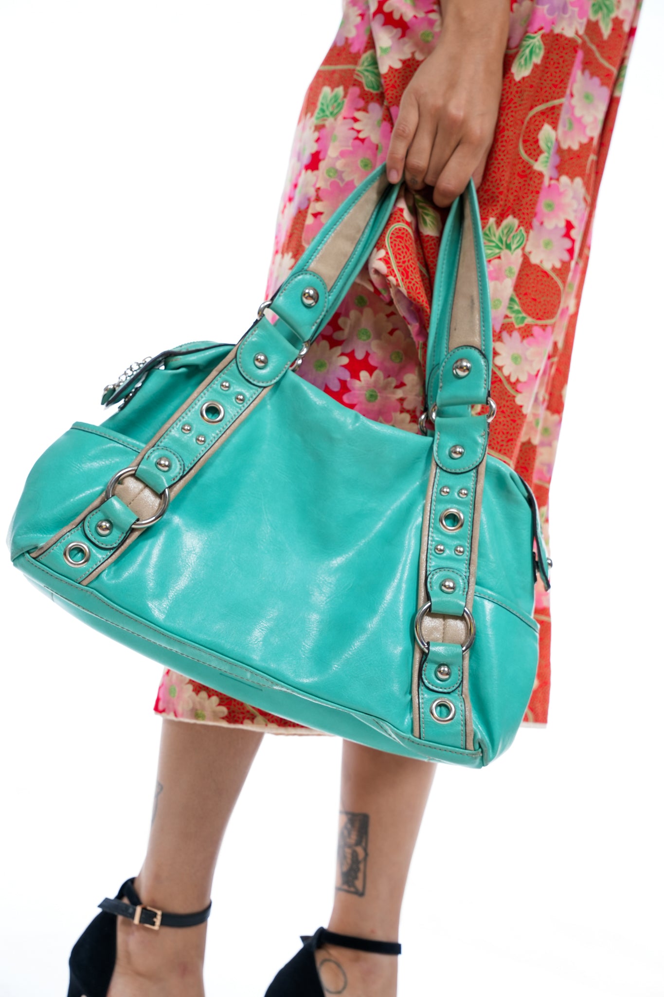 Y2K Turquoise Kathy Van Zeeland Handbag