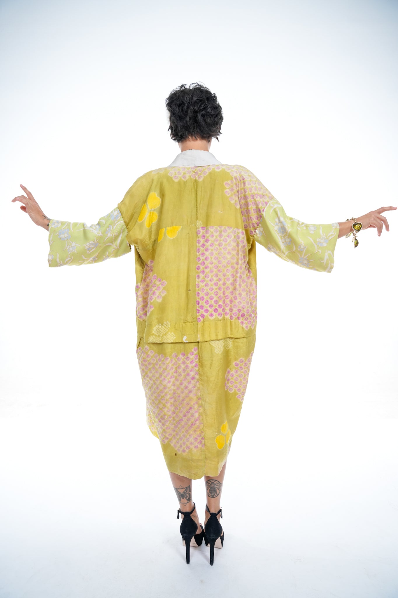 Vintage Handmade Silk & Cotton Kimono