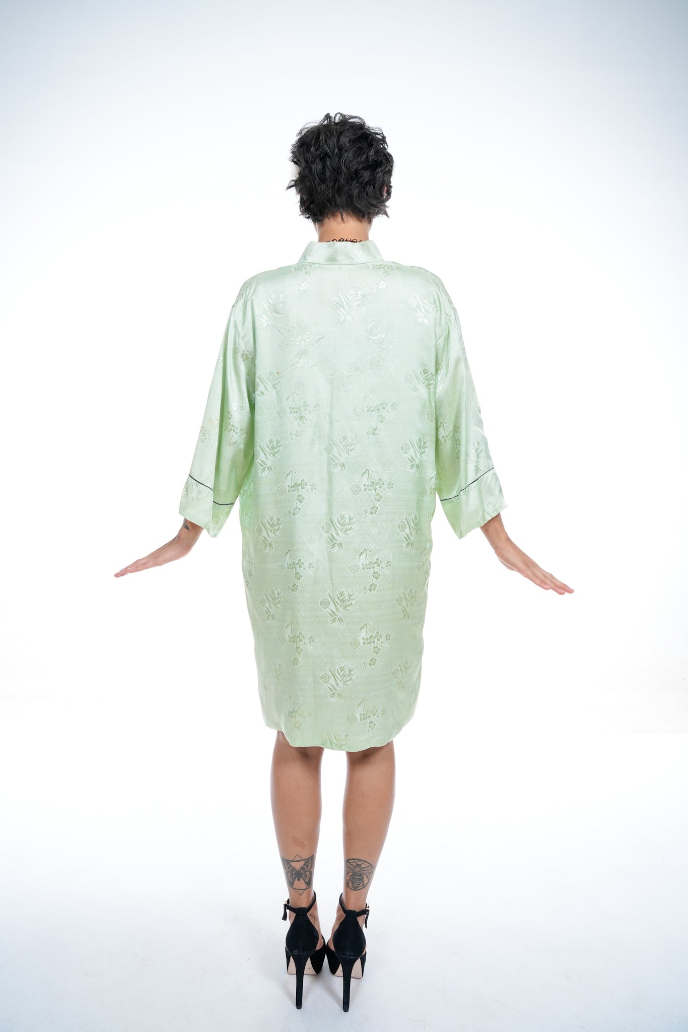 Vintage Silk Qipao Kimono