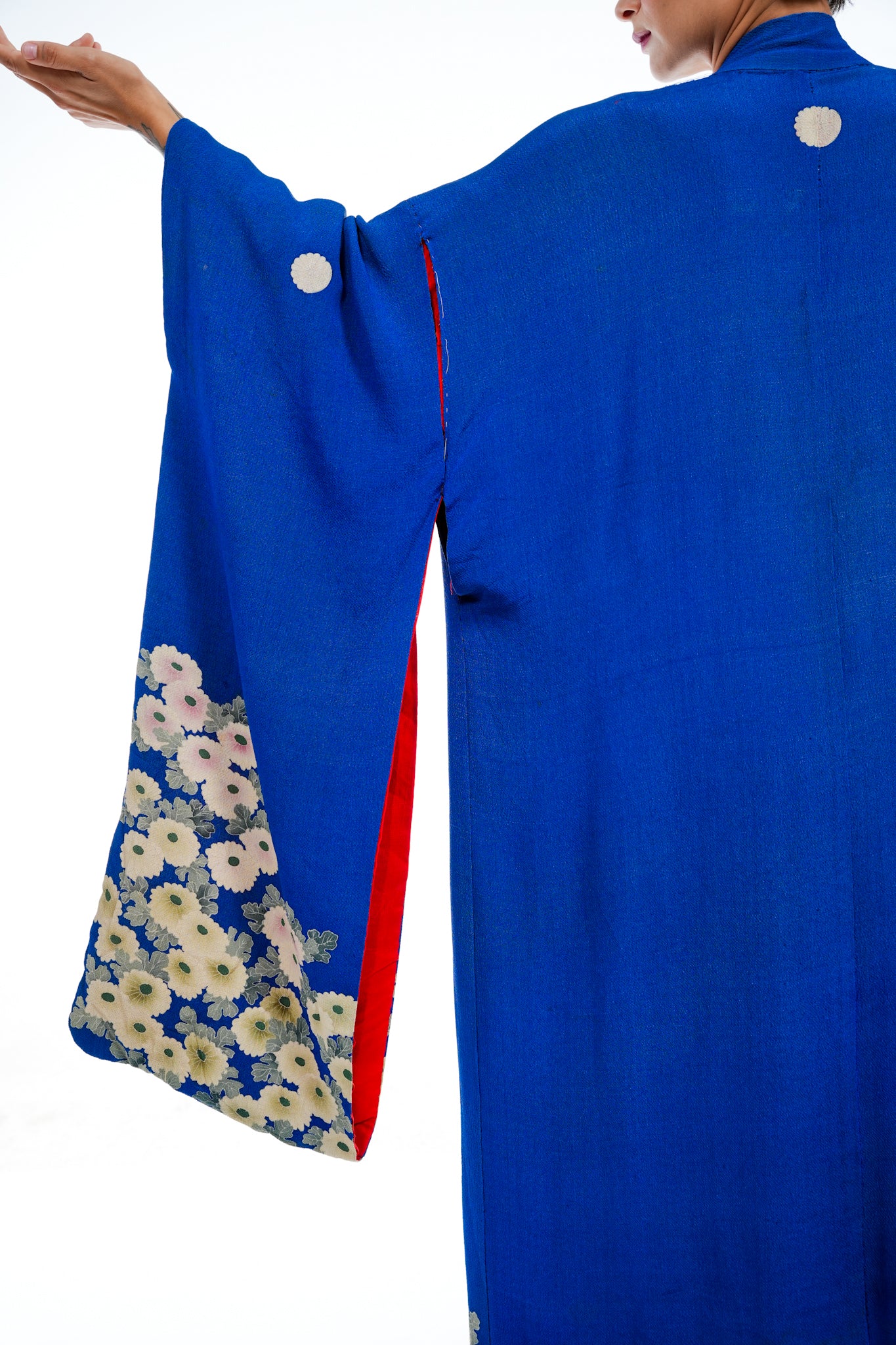Vintage Japanese Silk Blue Kimono