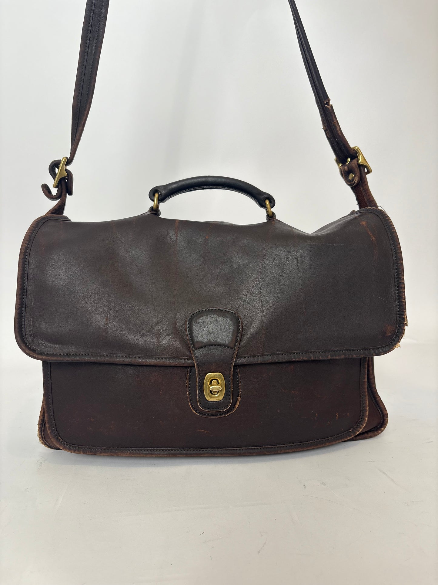 1980s Brown Coach Metropolitan Brief