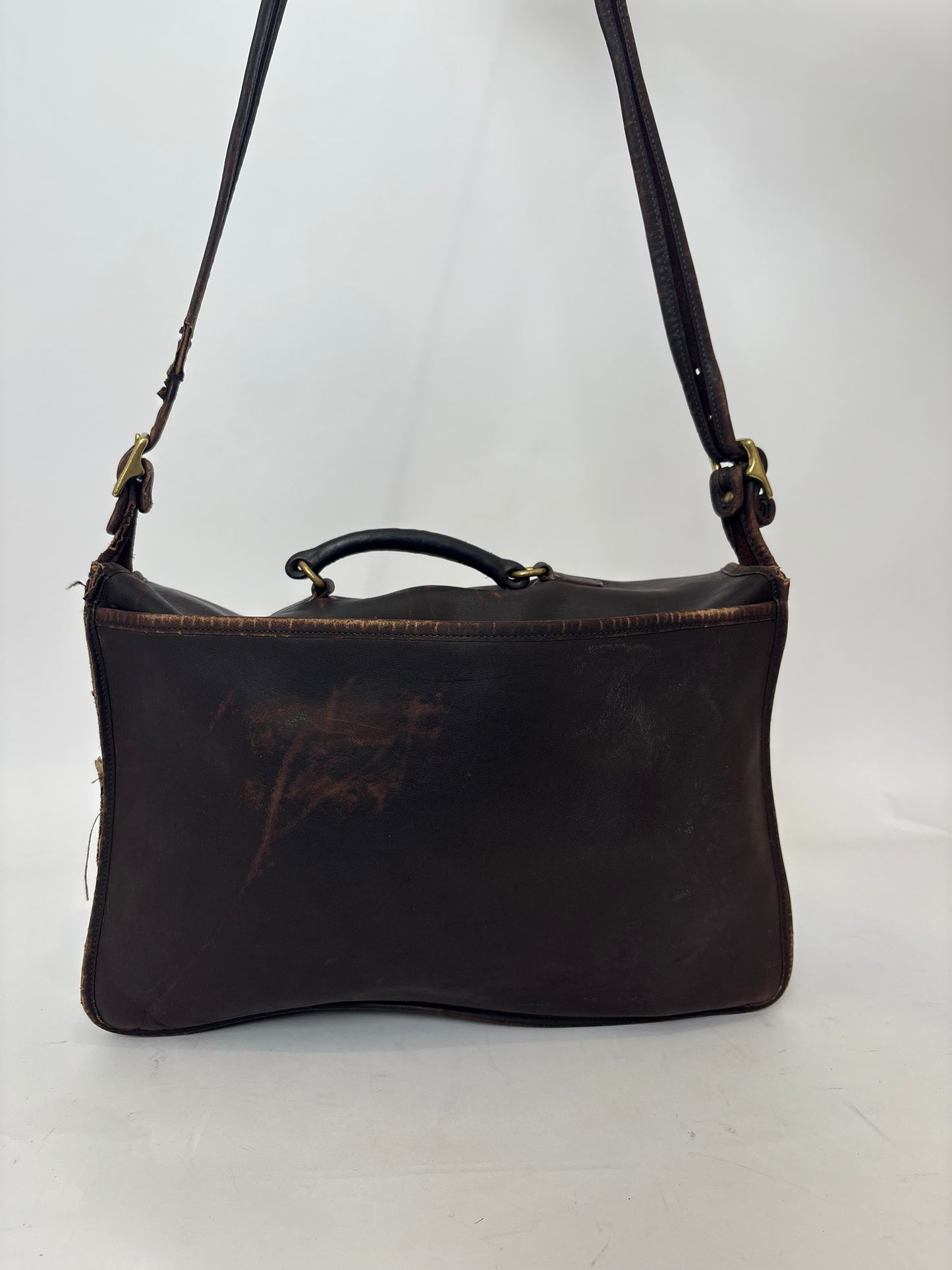 1980s Brown Coach Metropolitan Brief