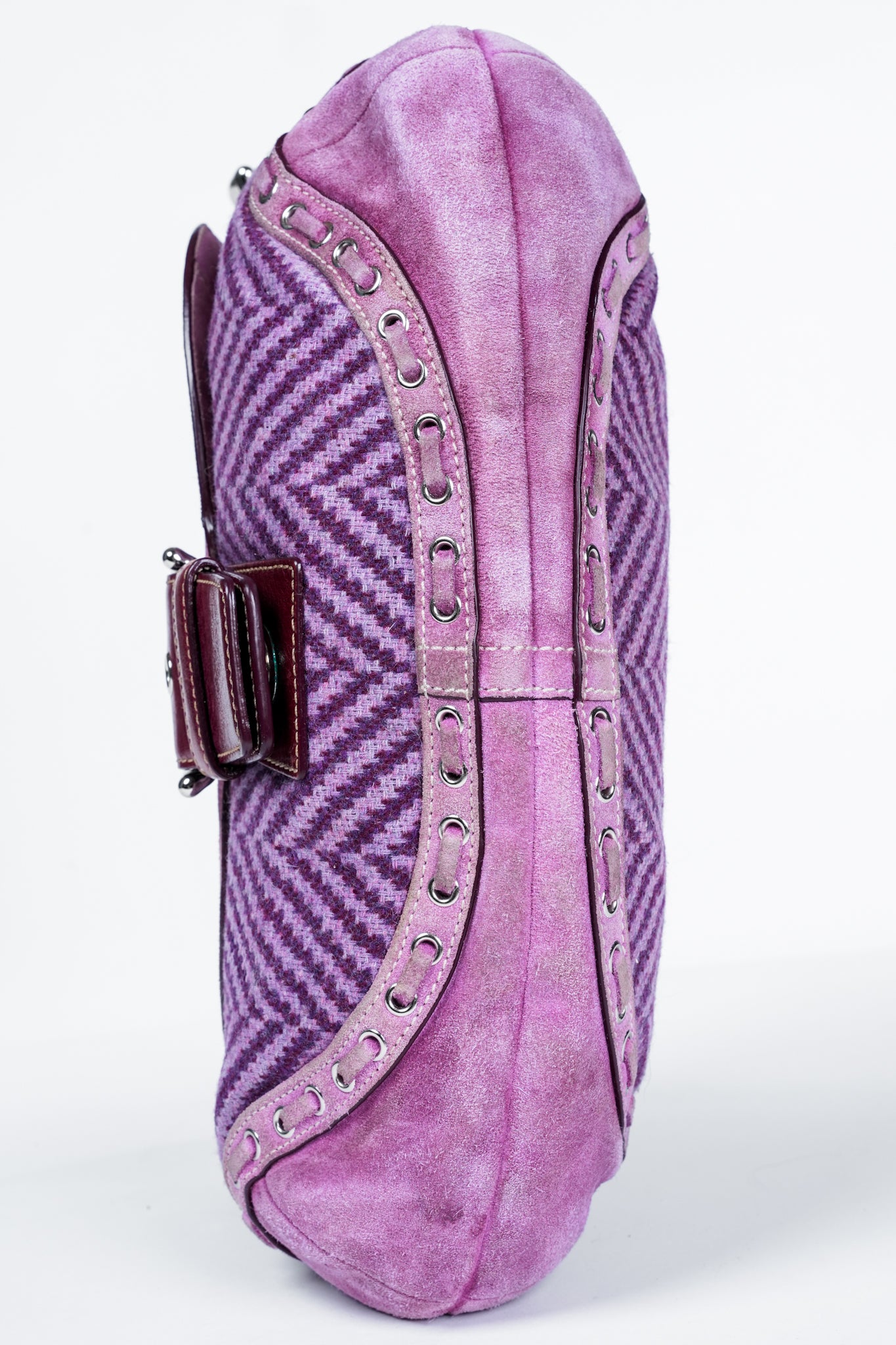 Vintage Y2K Coach Soho Signature Purple Tweed Handbag