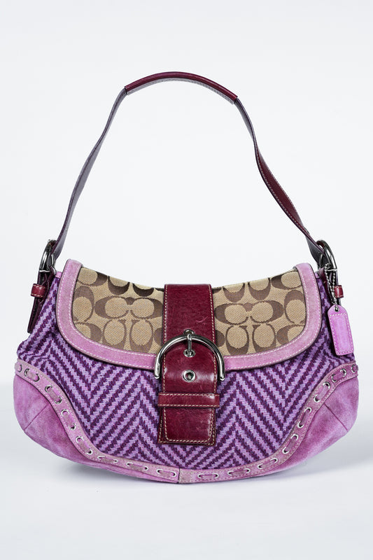 RARE Vintage Coach Tweed Soho Shoulder Bag