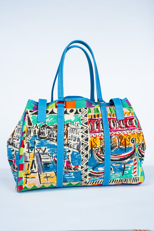 Prada Venice Print Tote Bag