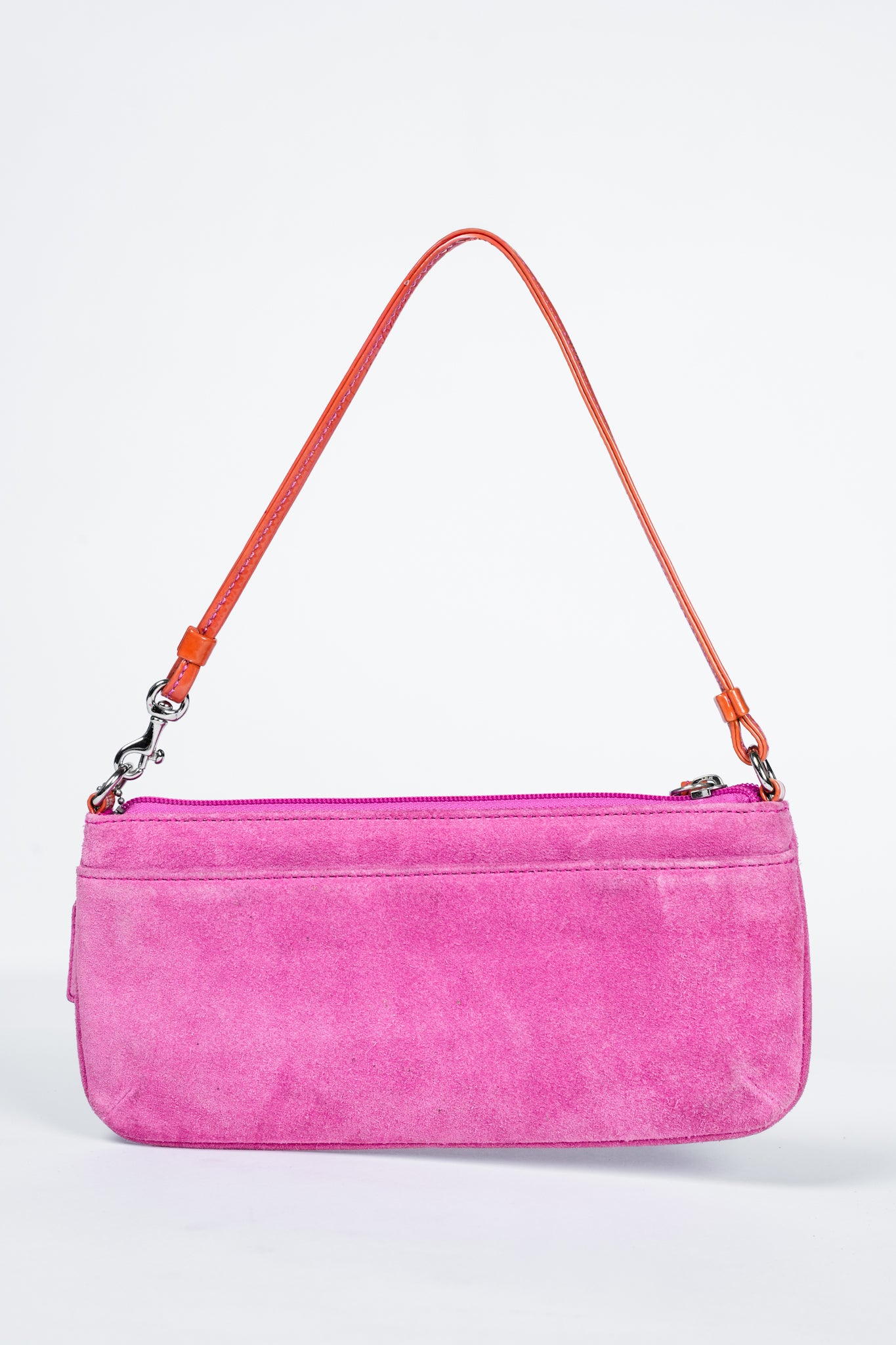 Vintage Coach 4282 Hamptons Pink Suede Wristlet Clutch Bag