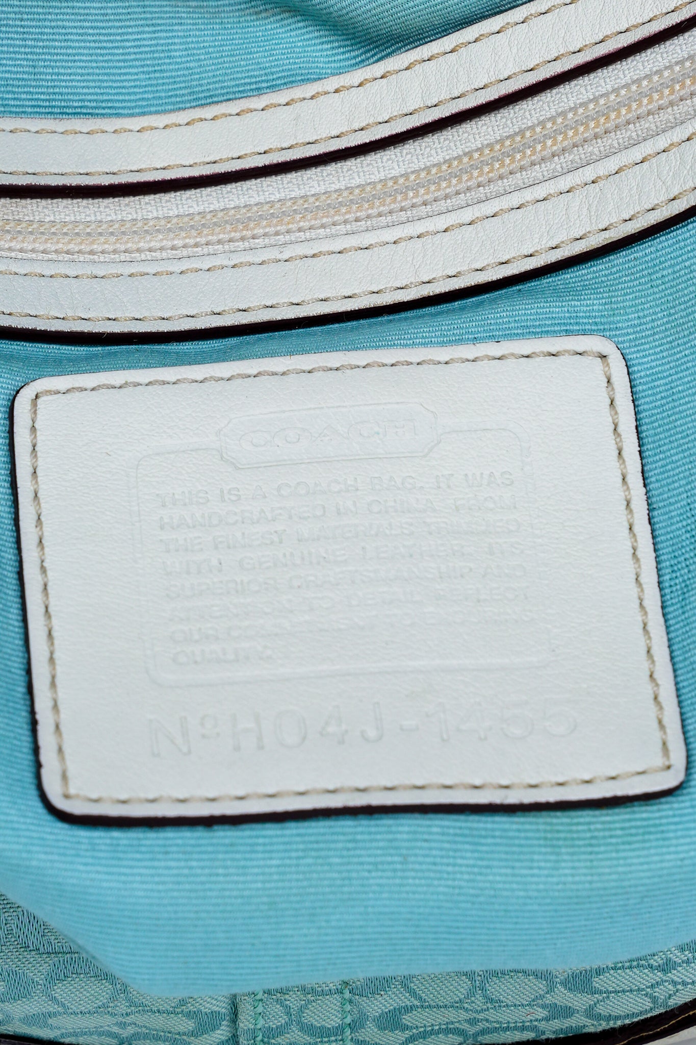 Vintage Y2K Coach 1455 Hamptons Canvas & Leather Hobo Shoulder Bag