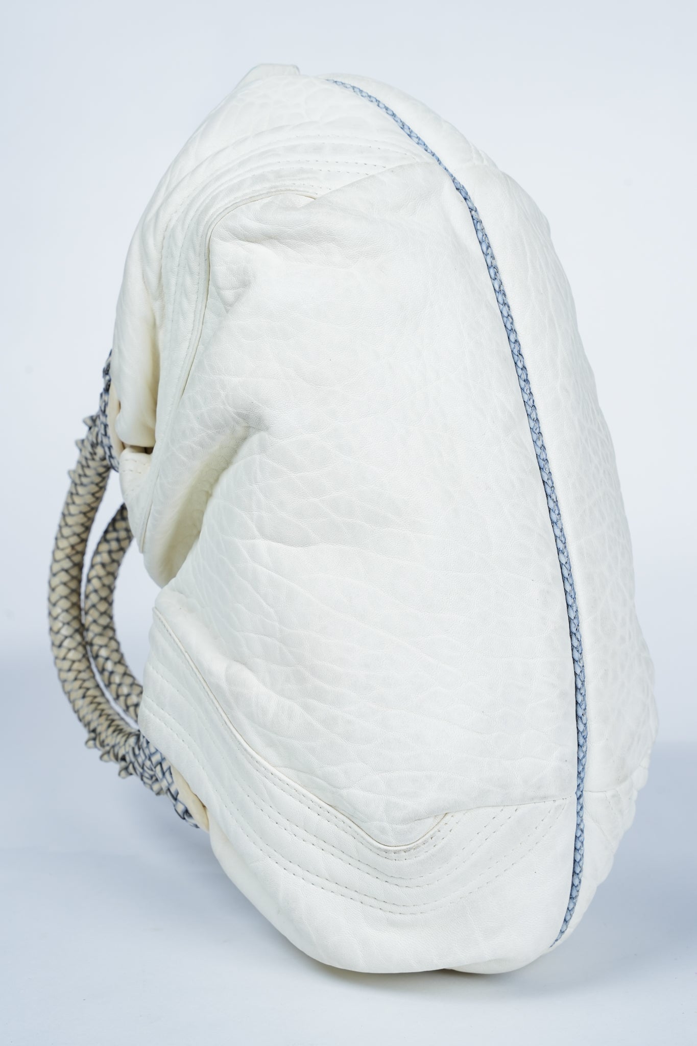 Fendi White Leather Baby Spy Handbag 8BL078