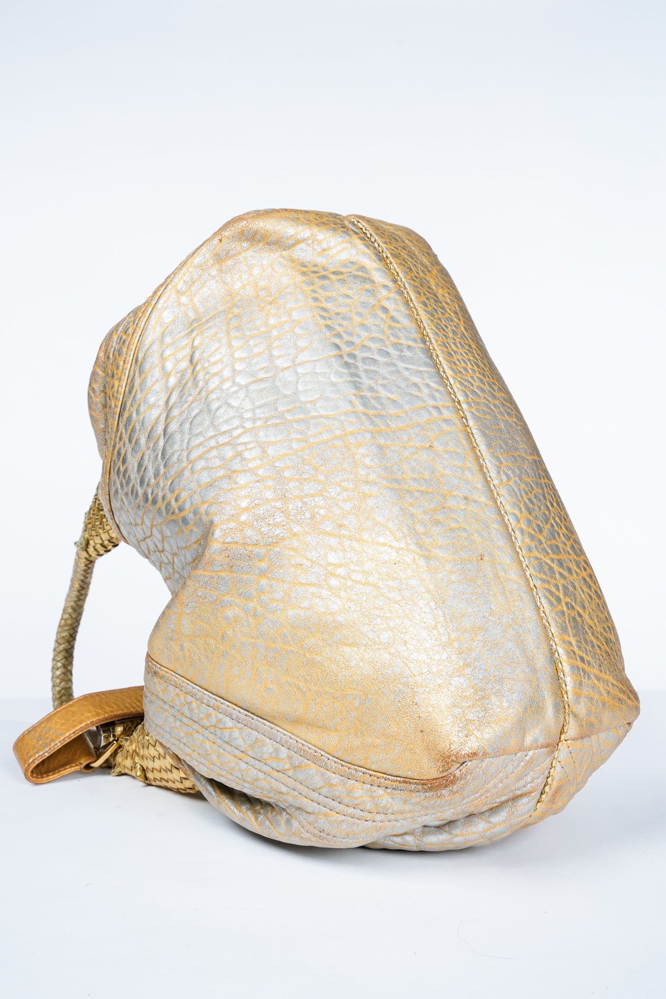 Vintage Y2K Metallic Gold Fendi Spy Bag