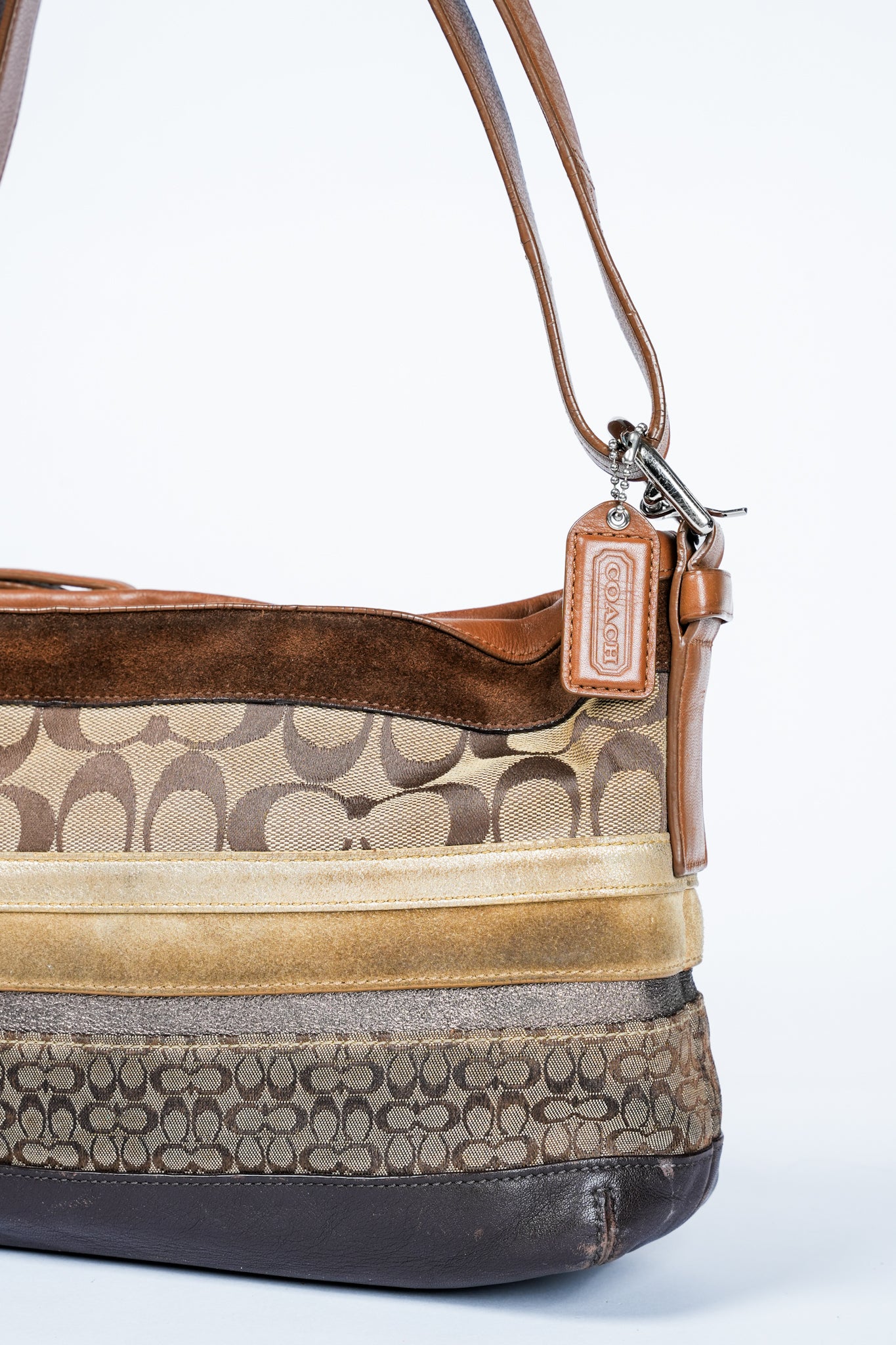 Coach Signature Patchwork Sufflette Hobo Bag