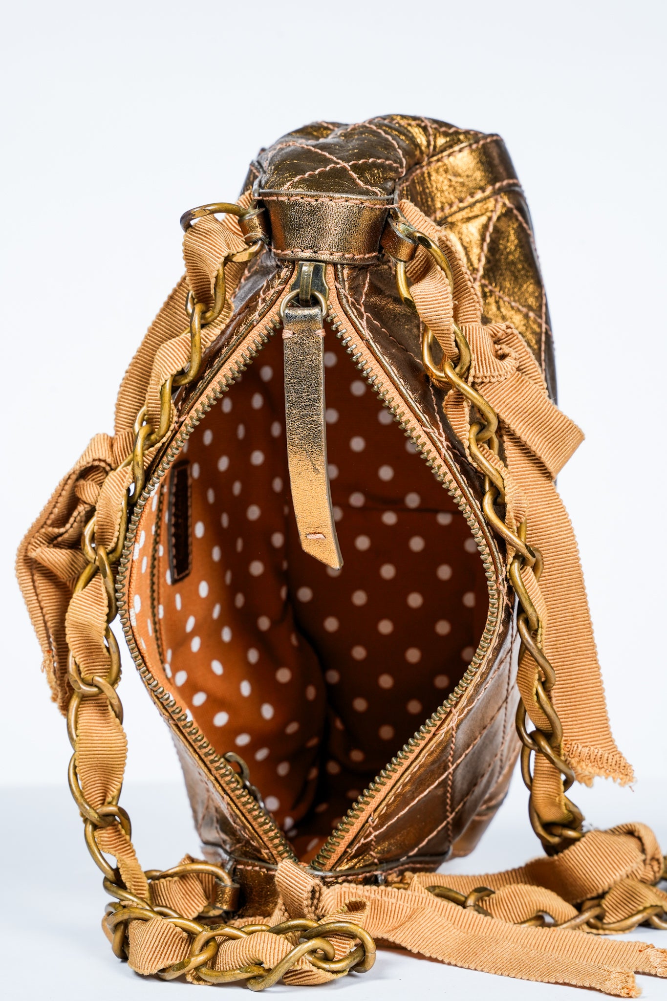 Moschino Gold Chain Shoulder Bag