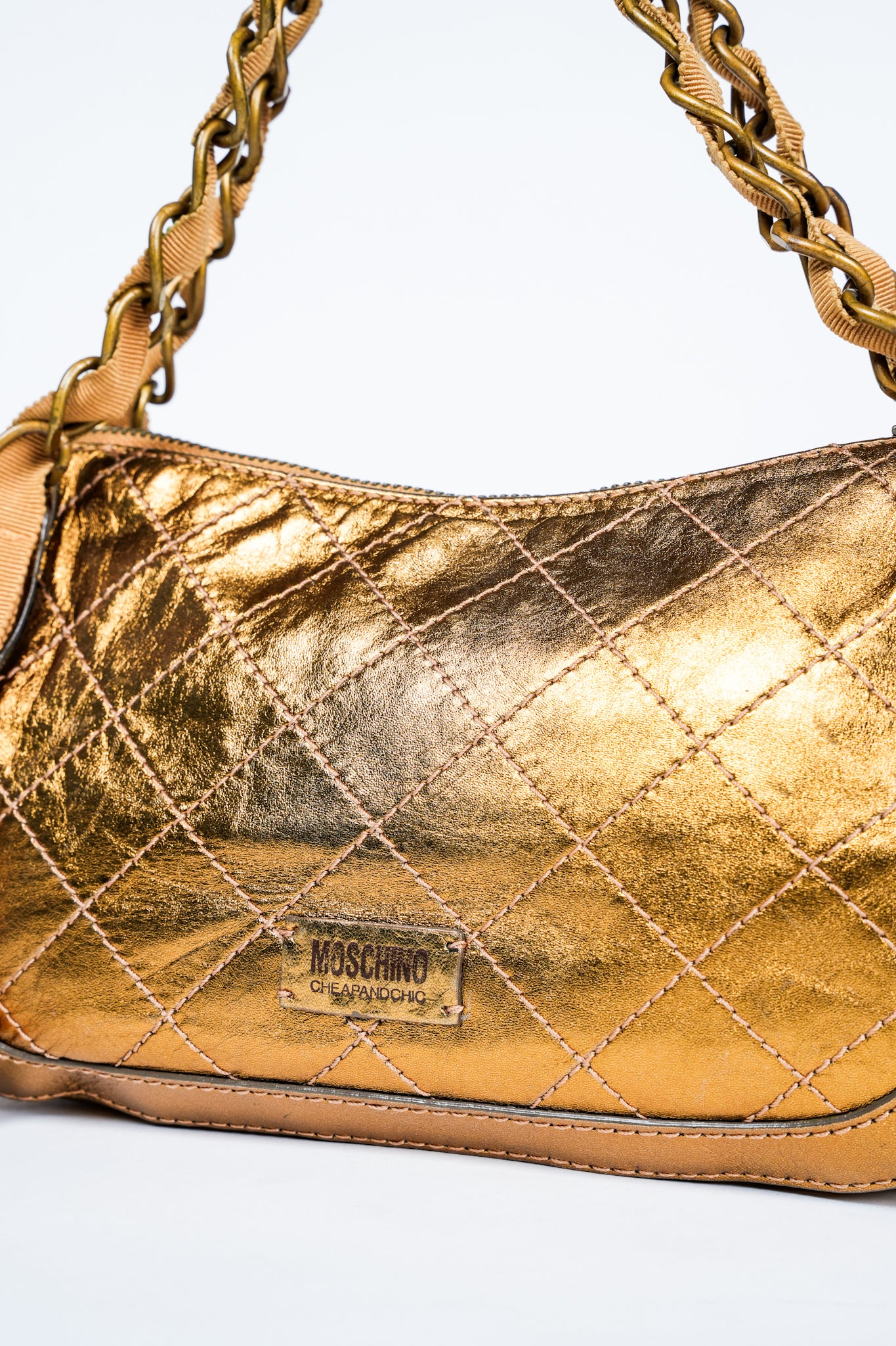 Moschino Gold Chain Shoulder Bag