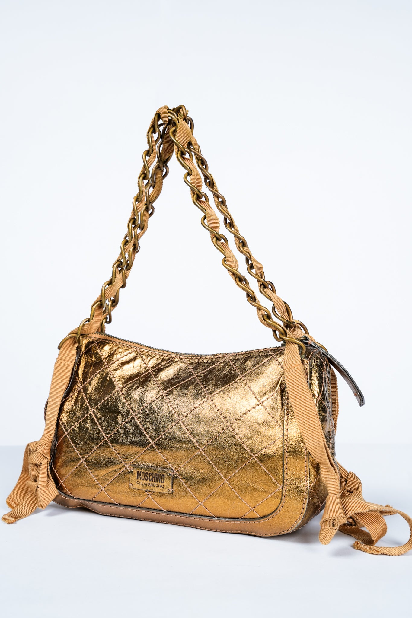 Moschino Gold Chain Shoulder Bag