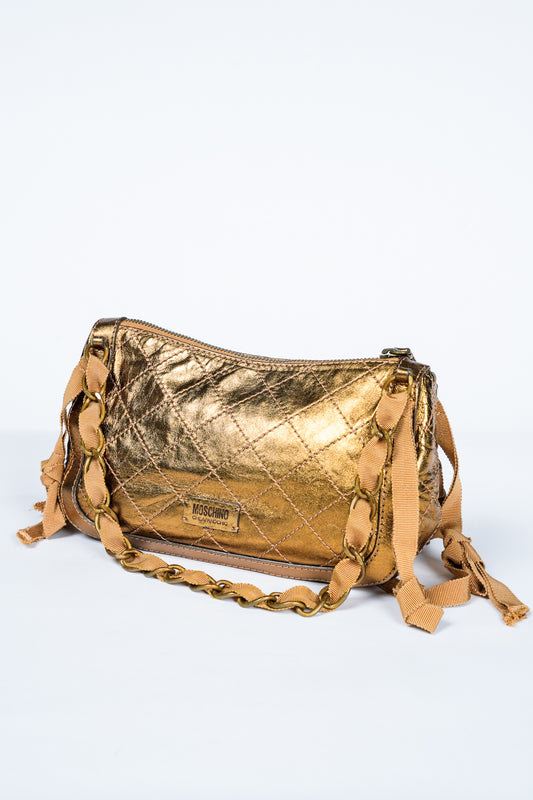 Moschino Gold Chain Shoulder Bag