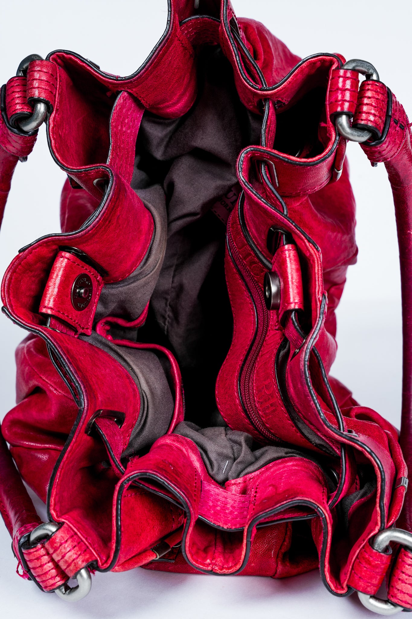 Y2K Juicy Couture Red Leather Satchel Bag