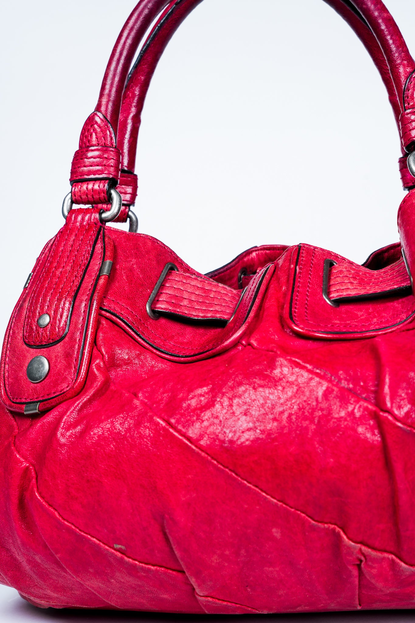 Y2K Juicy Couture Red Leather Satchel Bag