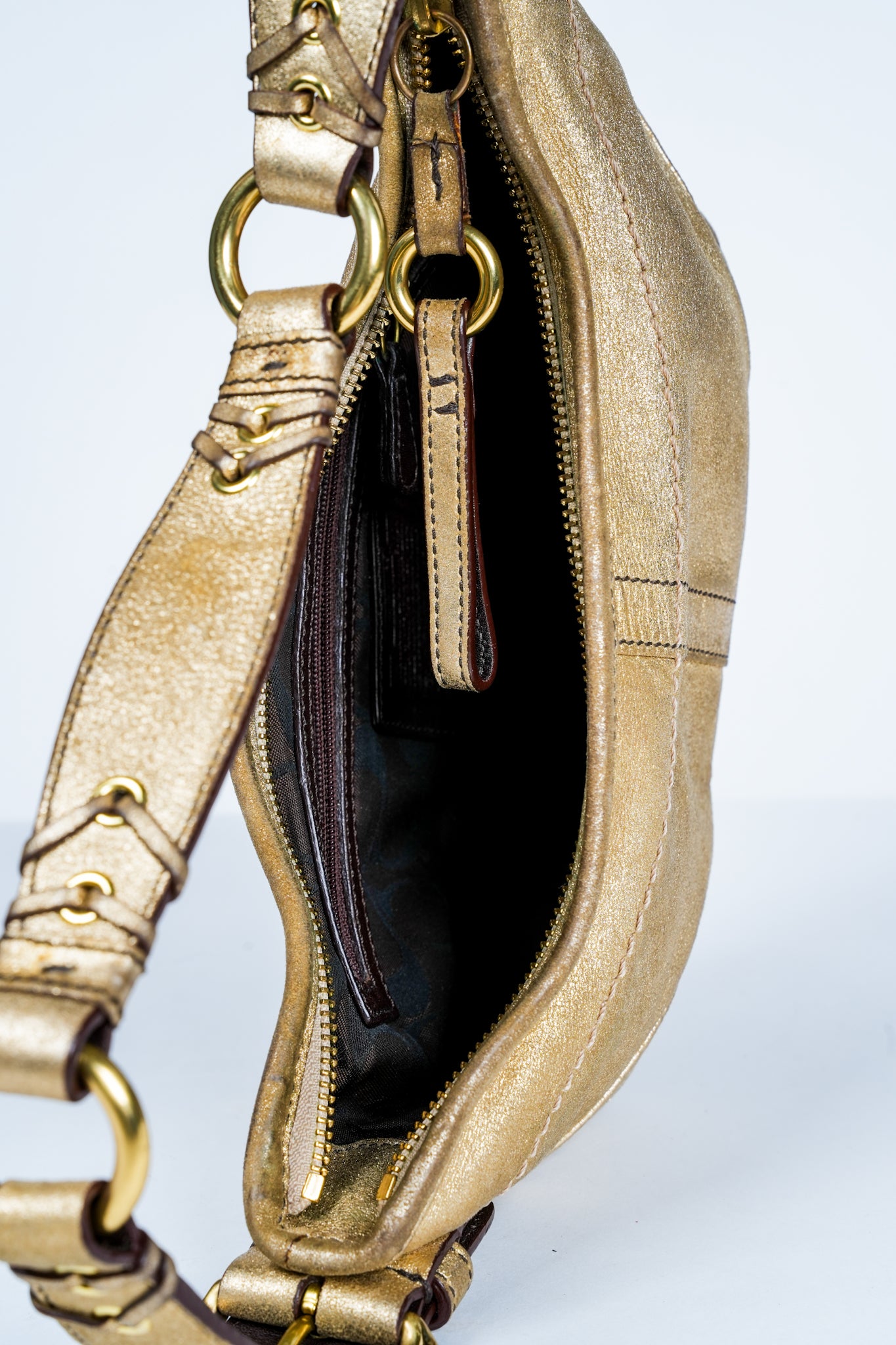 Y2K Coach Metallic Soho Hobo Shoulder Bag