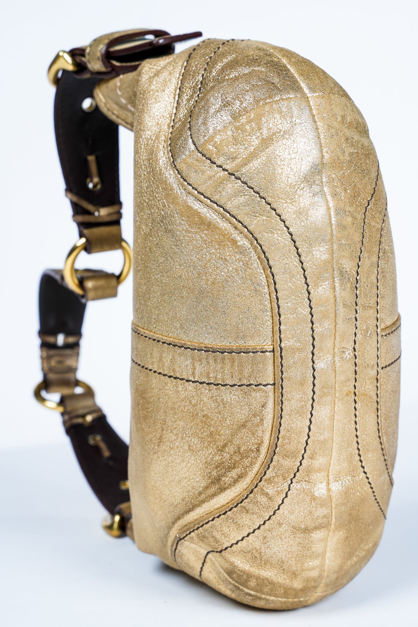 Y2K Coach Metallic Soho Hobo Shoulder Bag