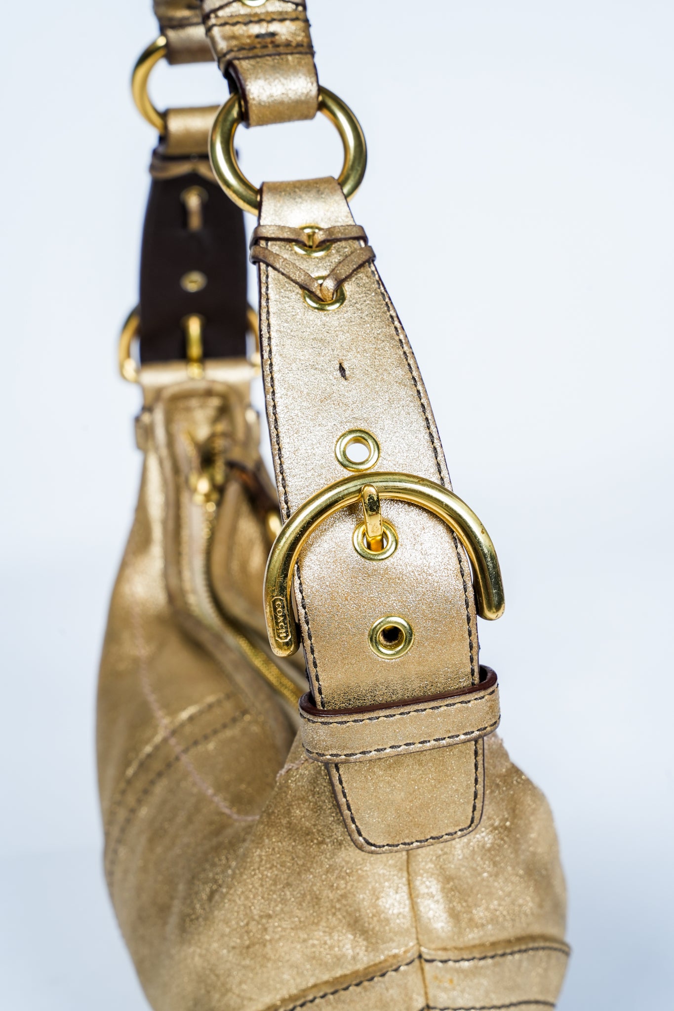 Y2K Coach Metallic Soho Hobo Shoulder Bag