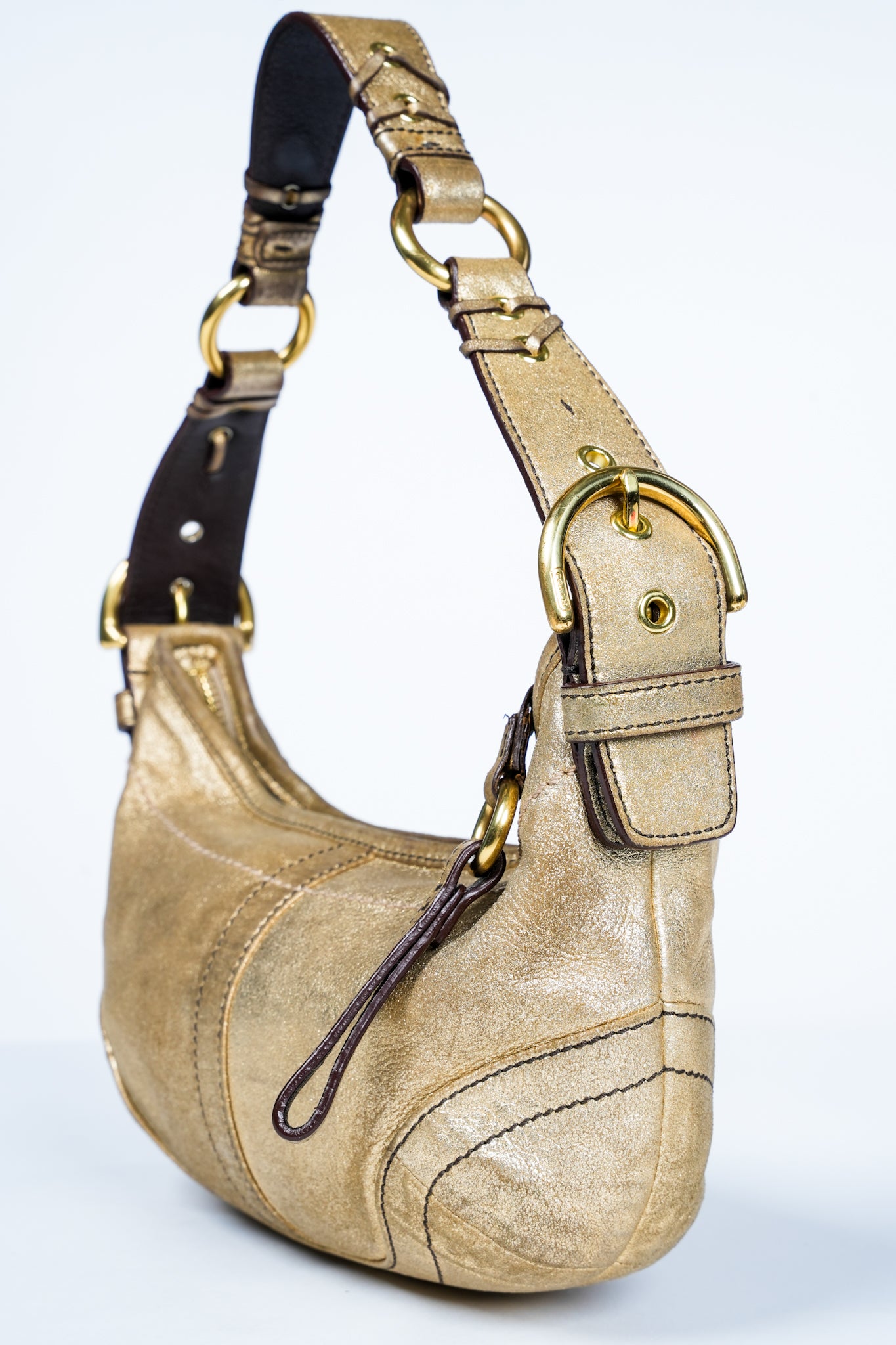 Y2K Coach Metallic Soho Hobo Shoulder Bag