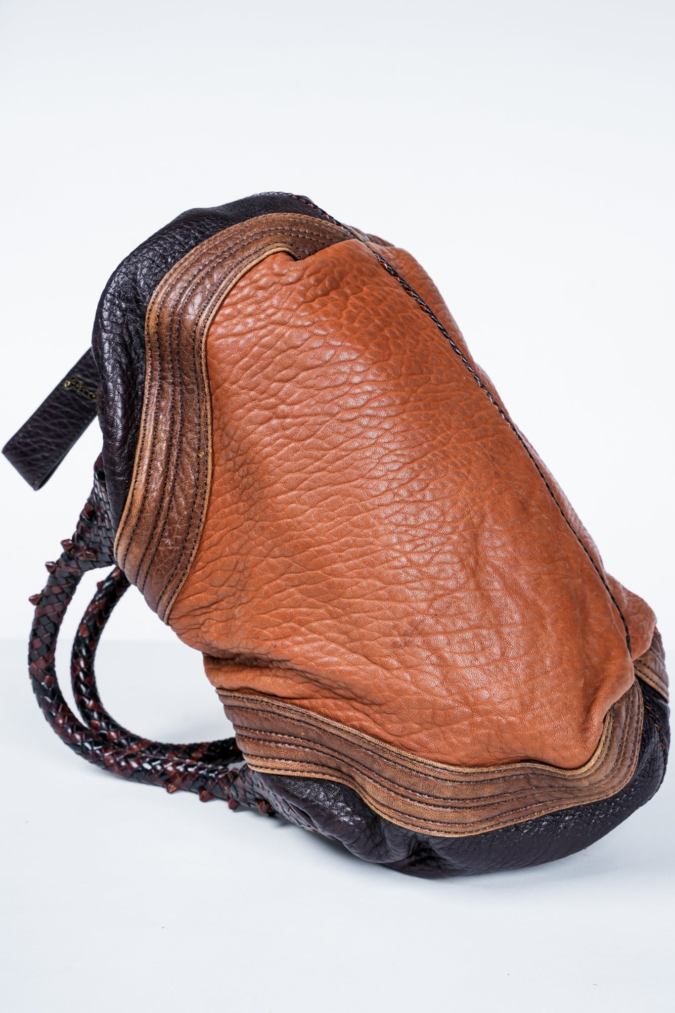 Fendi Mixed Brown Leather Baby Spy Bag