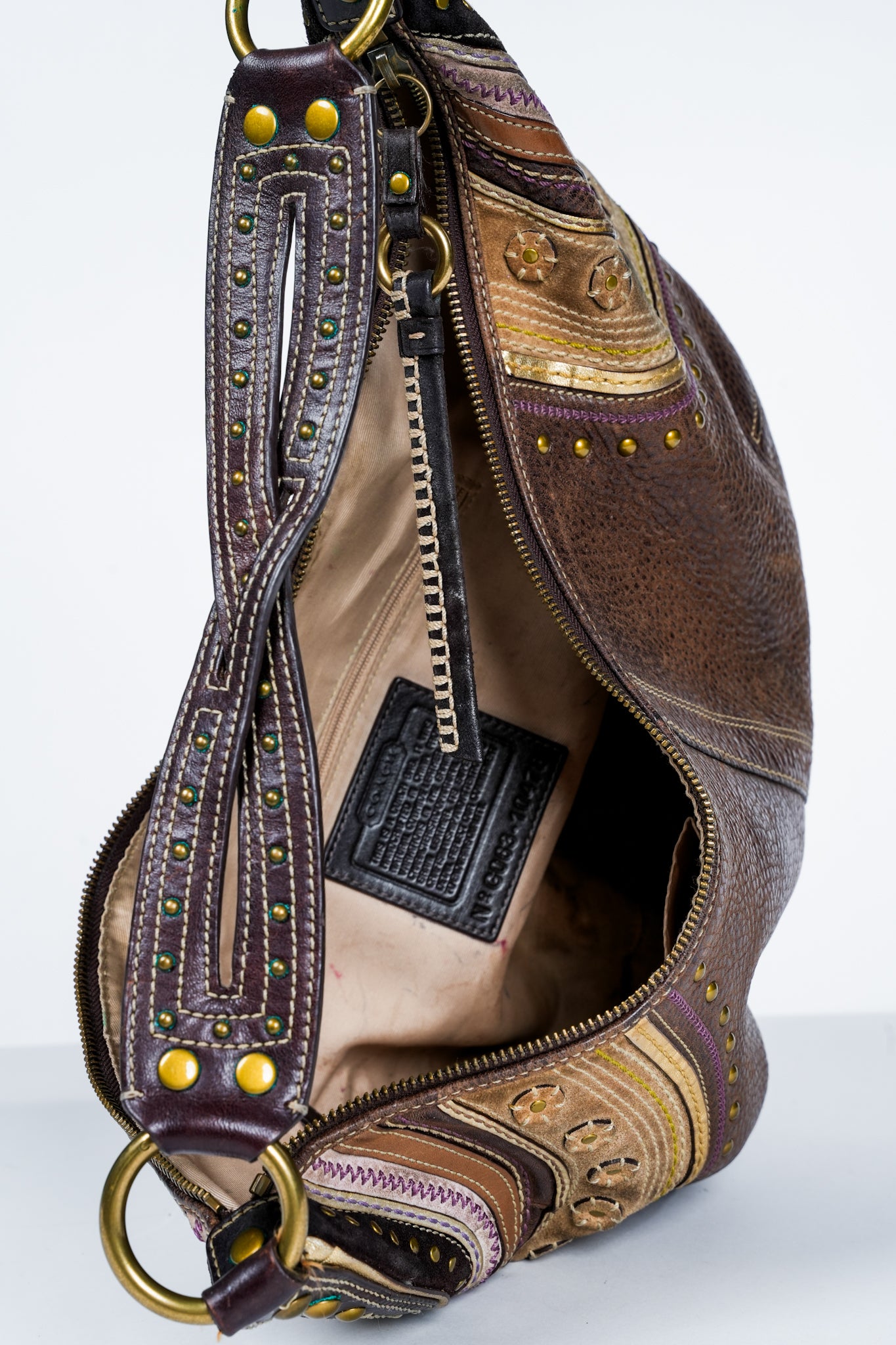 Coach Hobo Nubuck Large Half Moon Bag