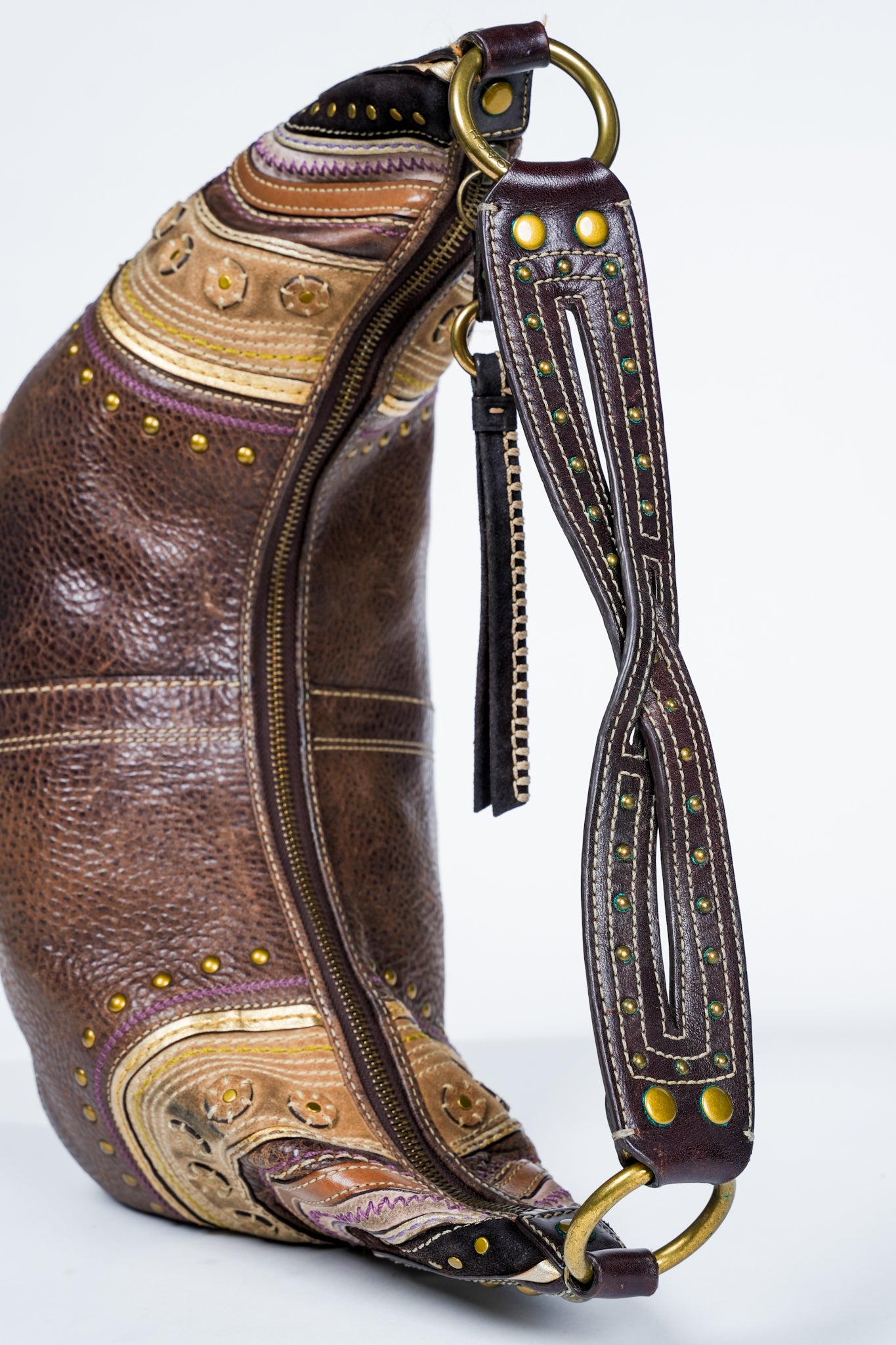 Coach Hobo Nubuck Large Half Moon Bag