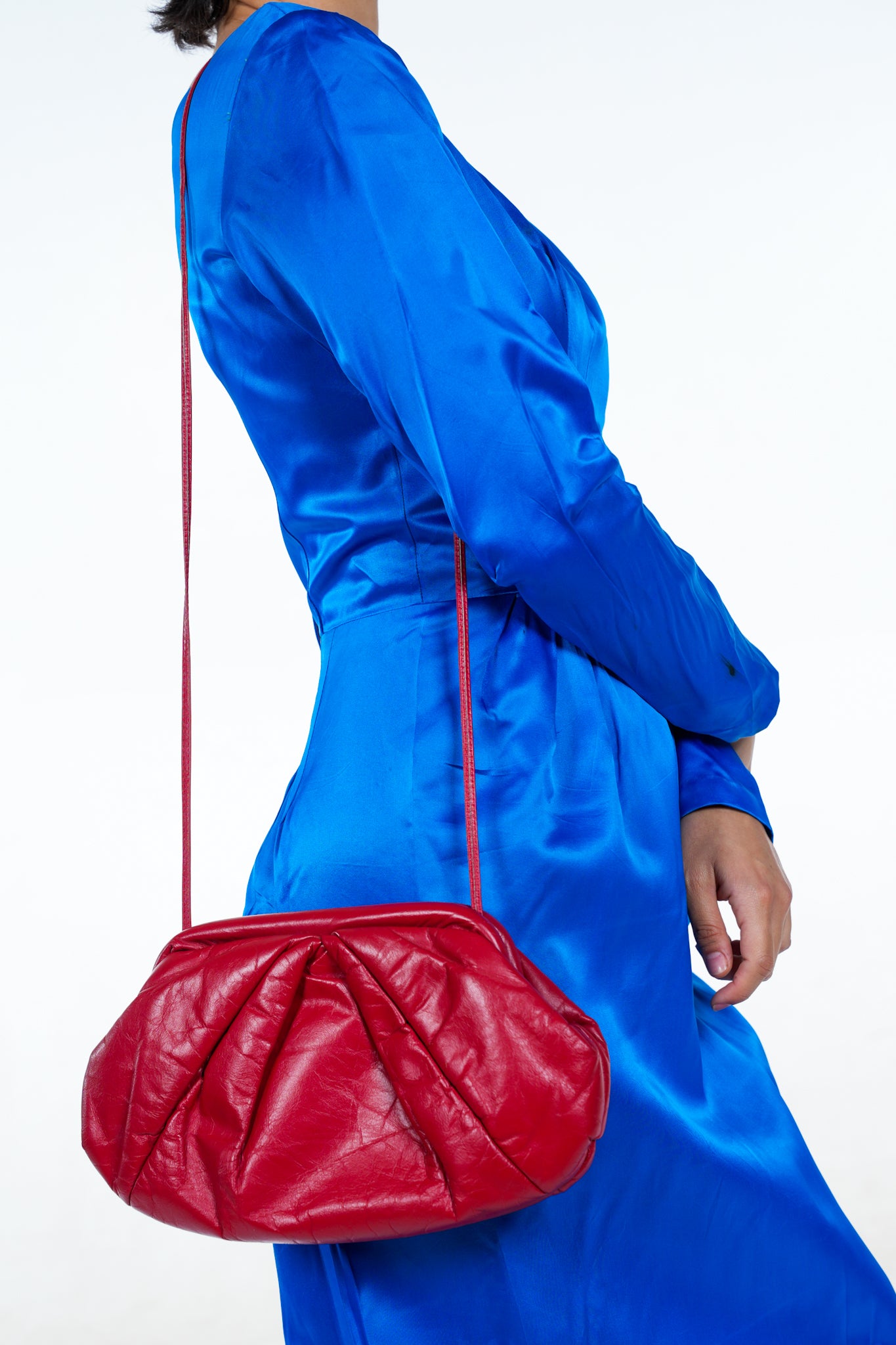 1980s Red Leather Clutch