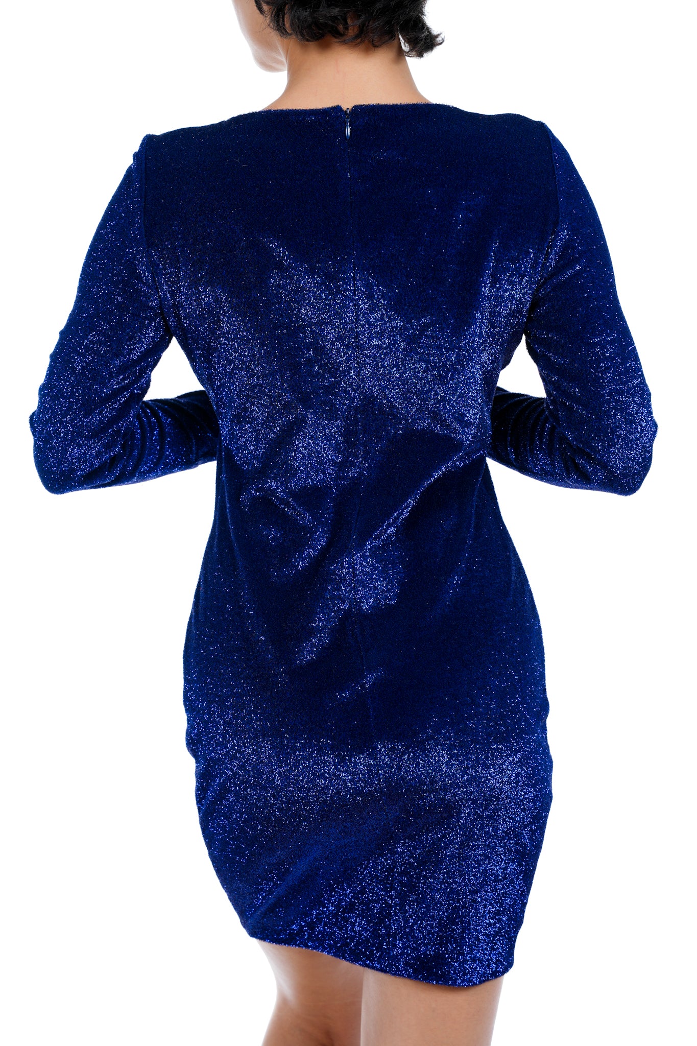 1980s Les Copains Wave Neckline Cocktail Dress