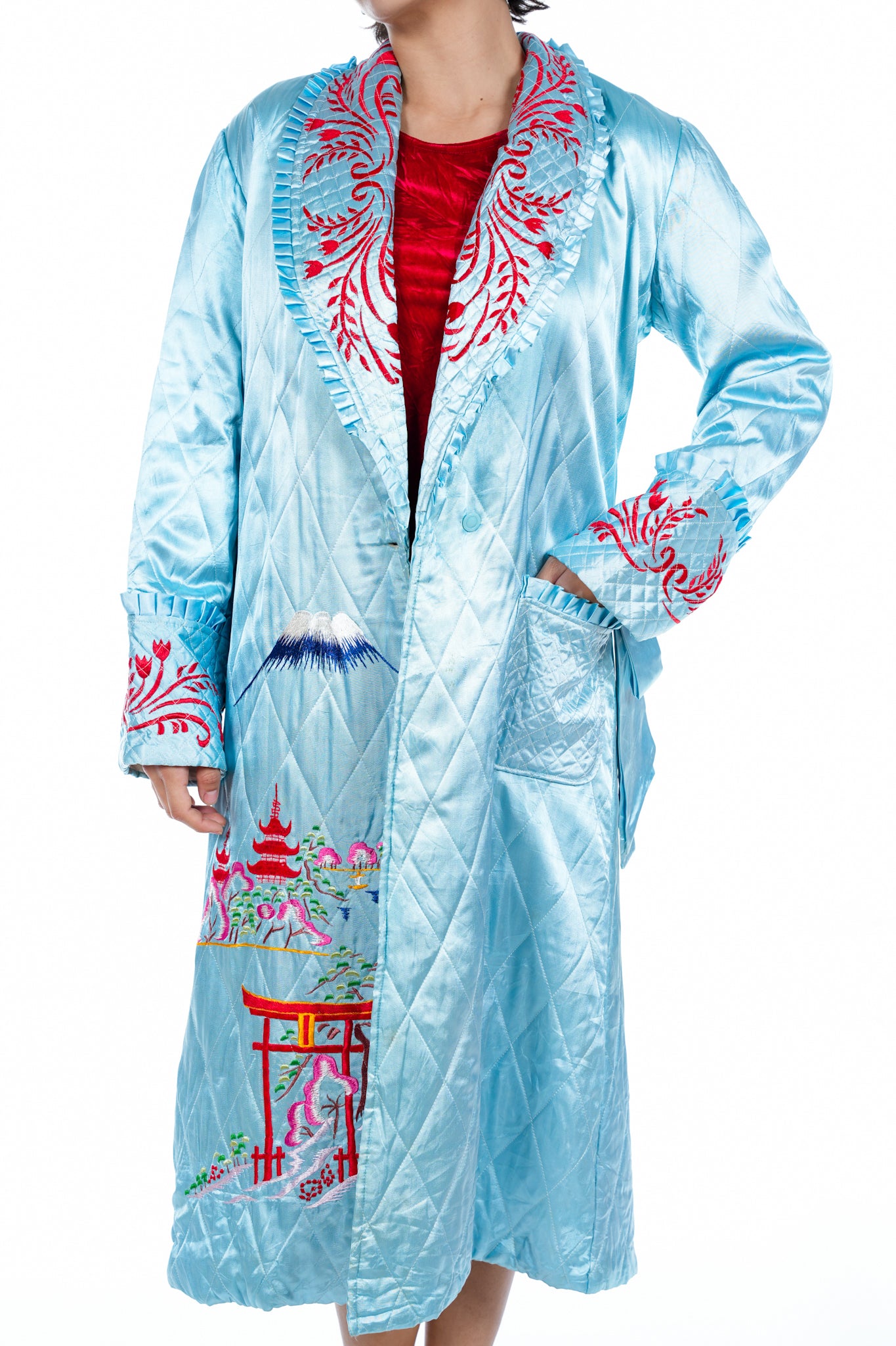 Vintage Mt Fuji Japanese Robe