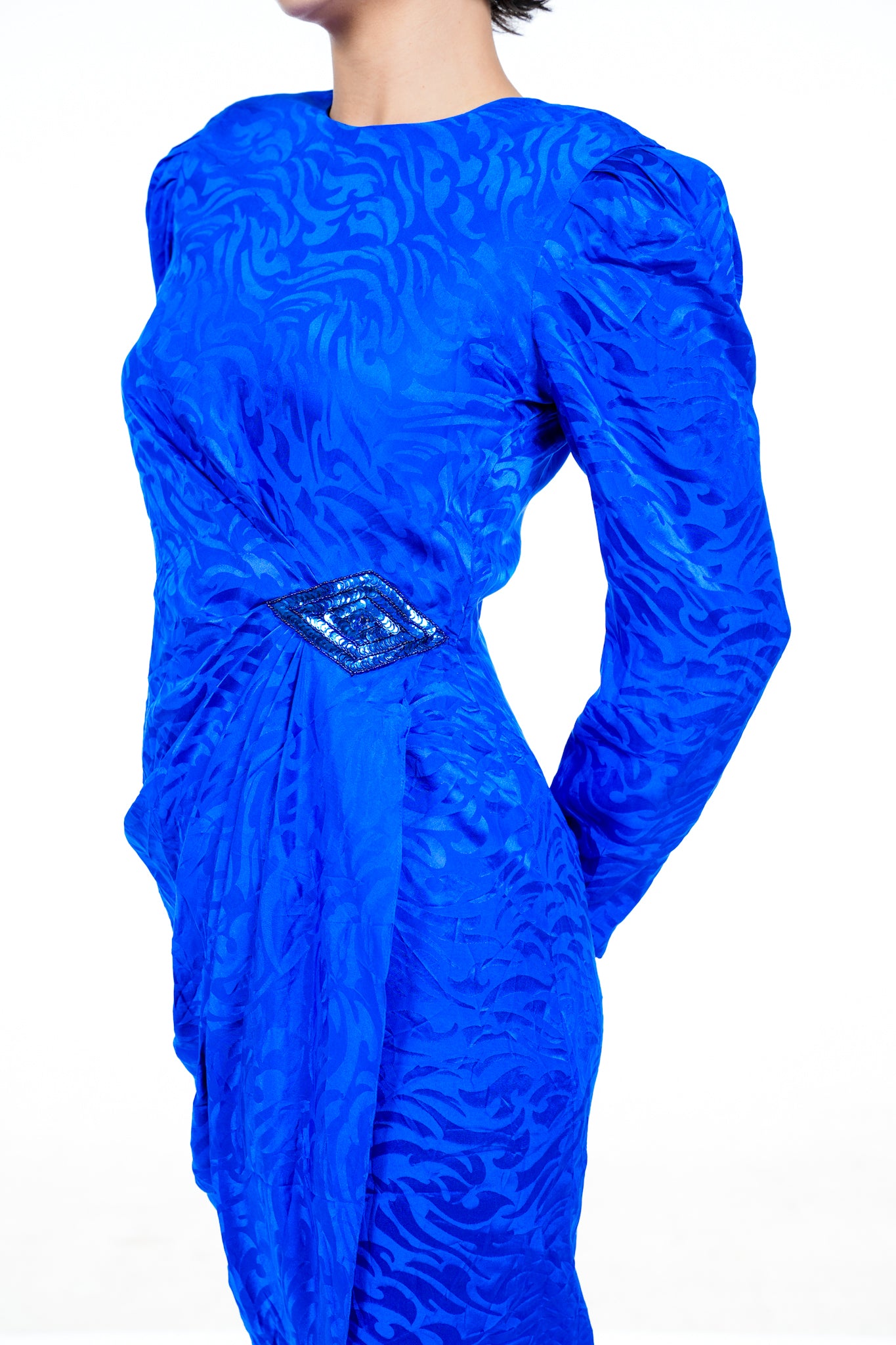 1980s Adrianna Papell Silk Dress
