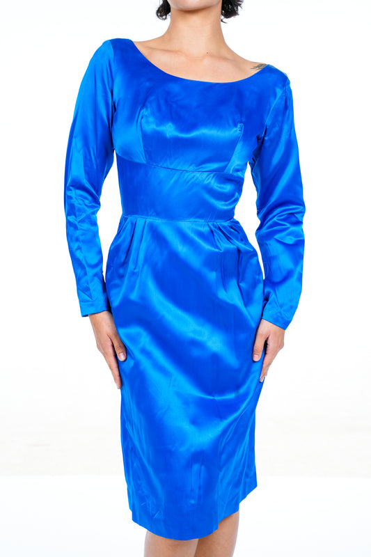 1950s Union Made Blue Dress