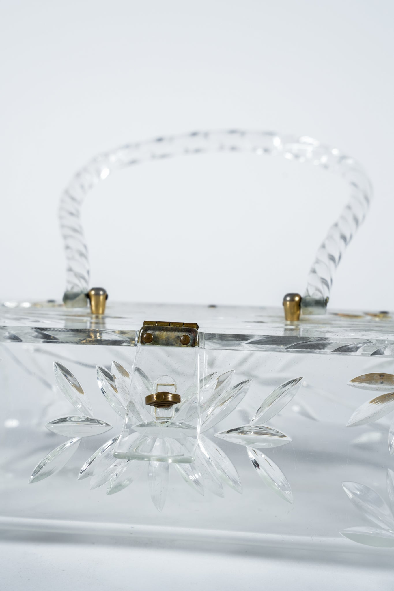 Vintage Crystal Clear Lucite Purse