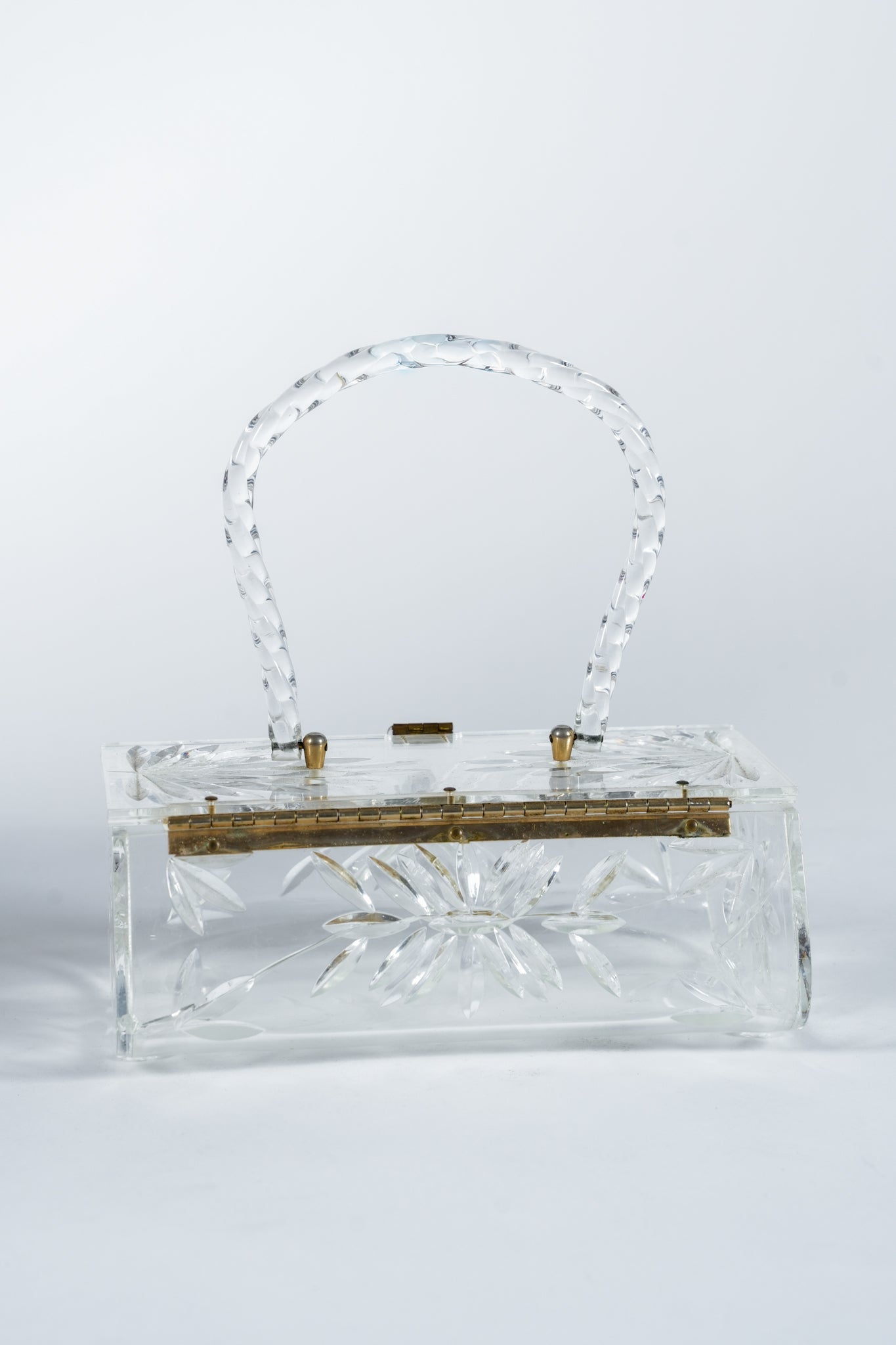 Vintage Crystal Clear Lucite Purse