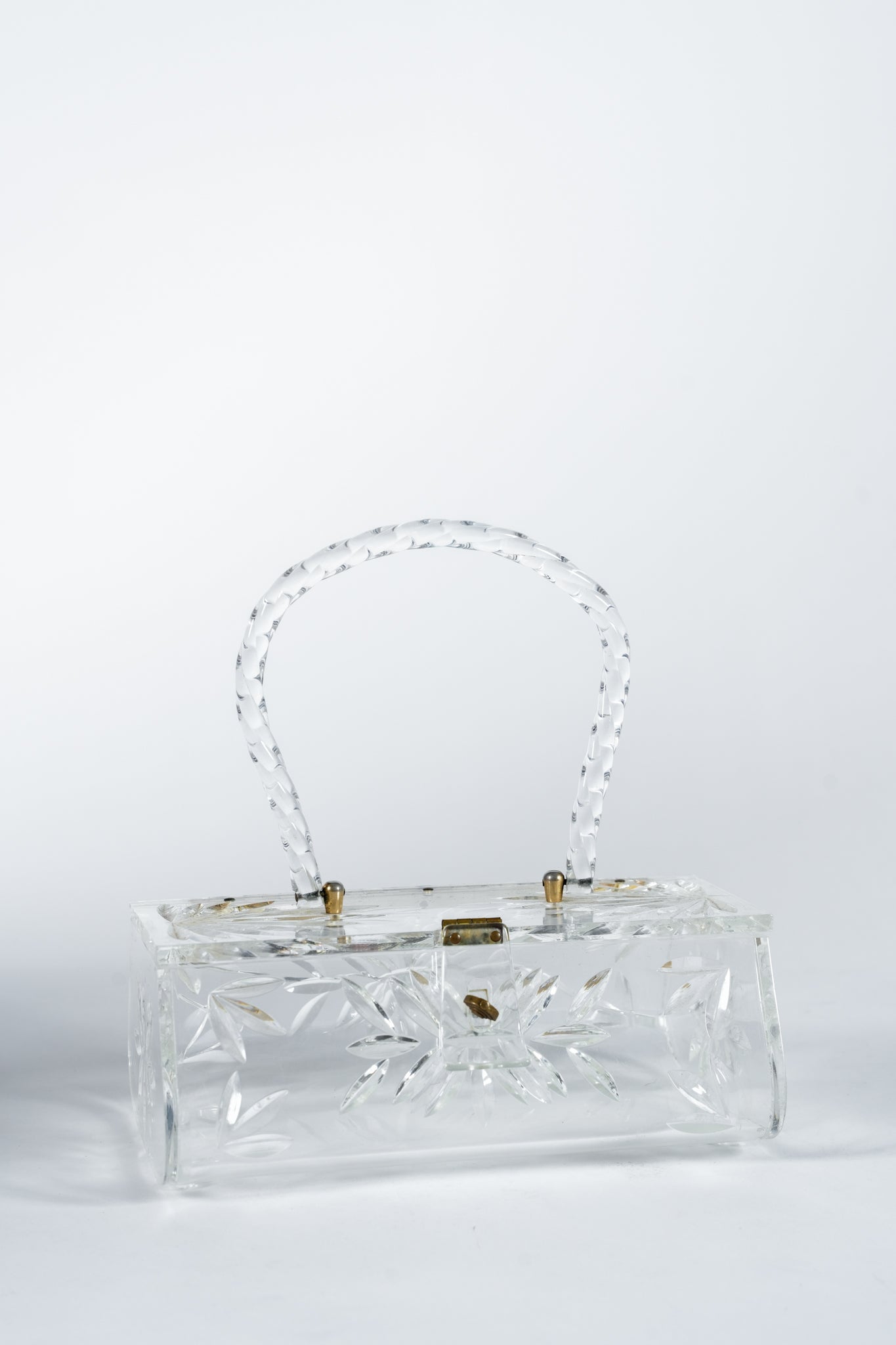 Vintage Crystal Clear Lucite Purse