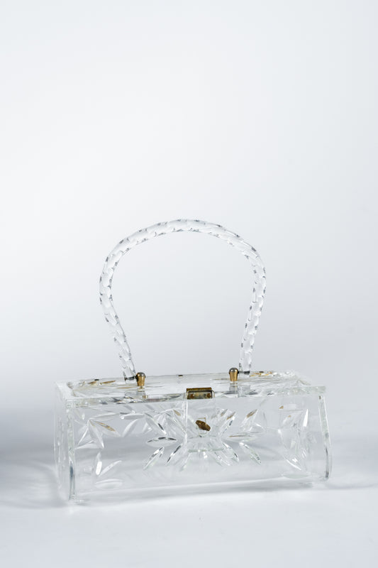 Vintage Crystal Clear Lucite Purse