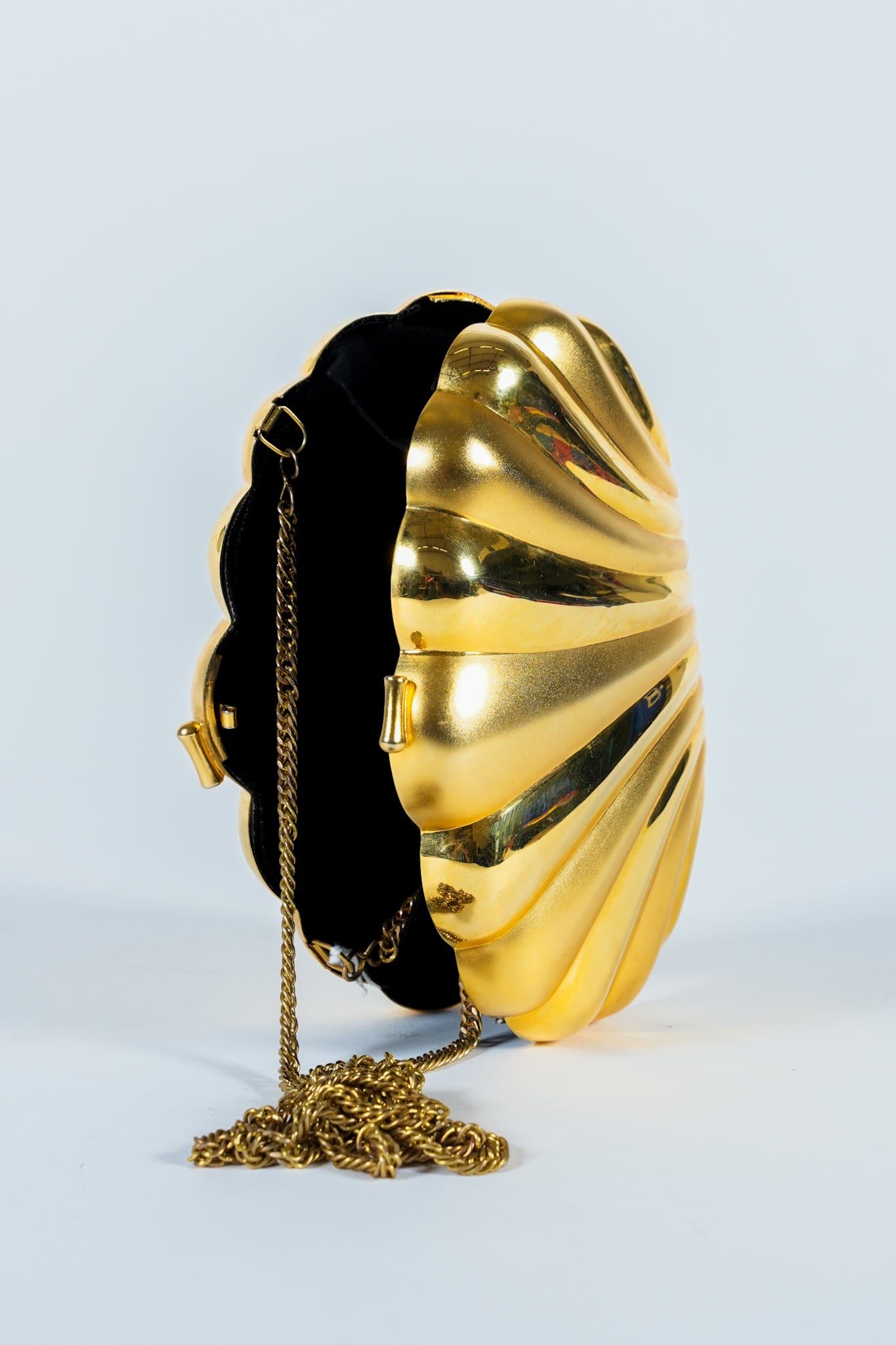 Vintage Gold Shell Clutch